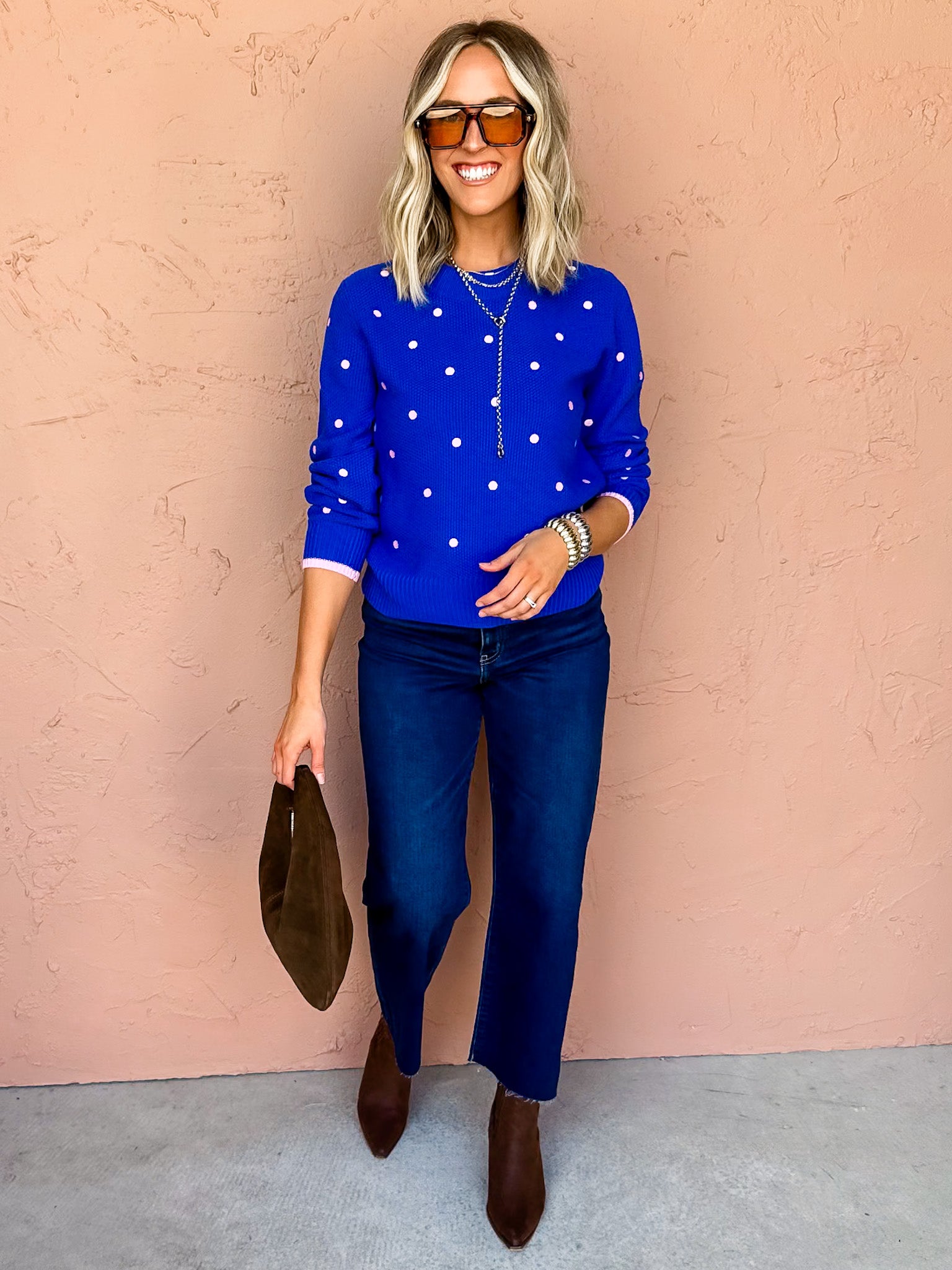 Luxie Polka Dot Sweater