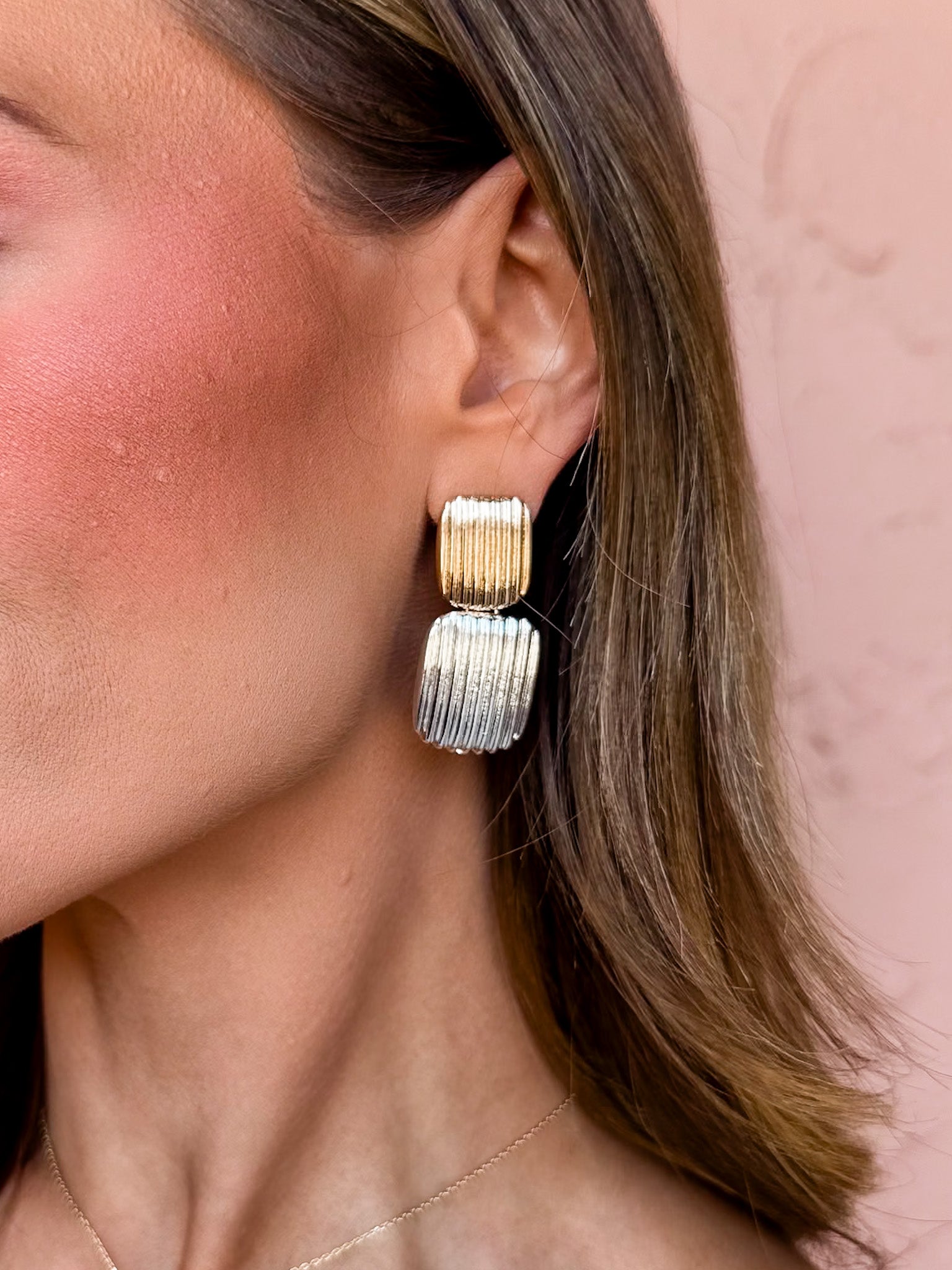 Mixed Emotions Rectangle Drop Earrings