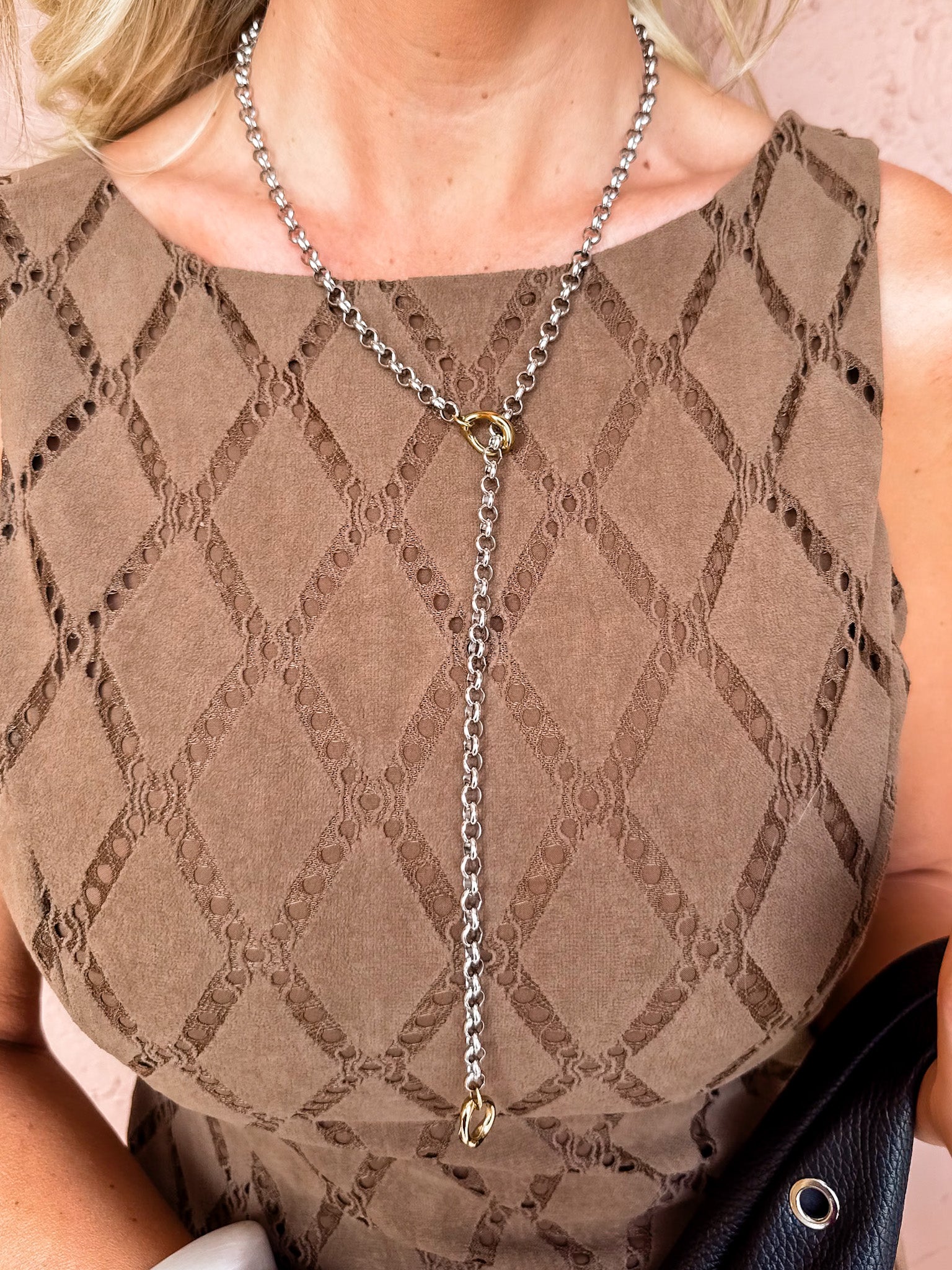 Remind Me Two-Tone Axis Necklace