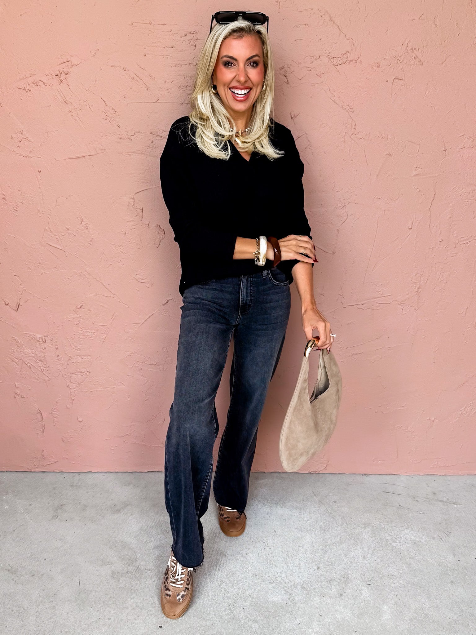 The Icon Knit Polo Sweater-Black