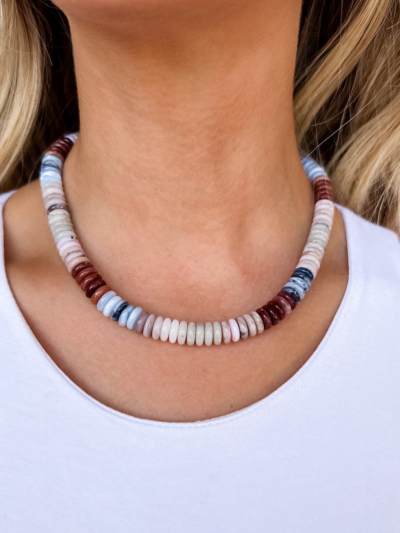World Traveller Marble Beaded Necklace