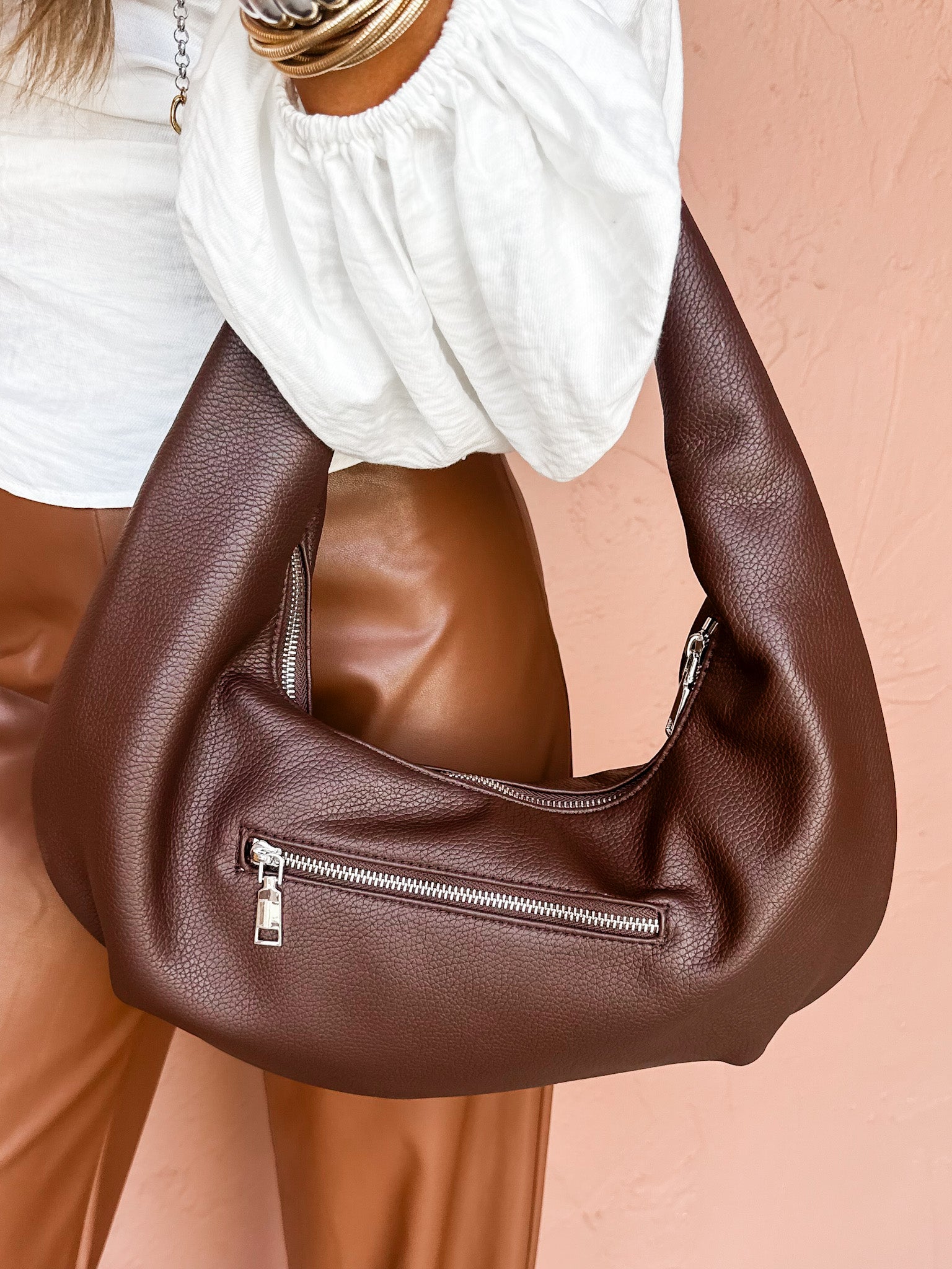[Moda Luxe] Riot Shoulder Bag-Chocolate