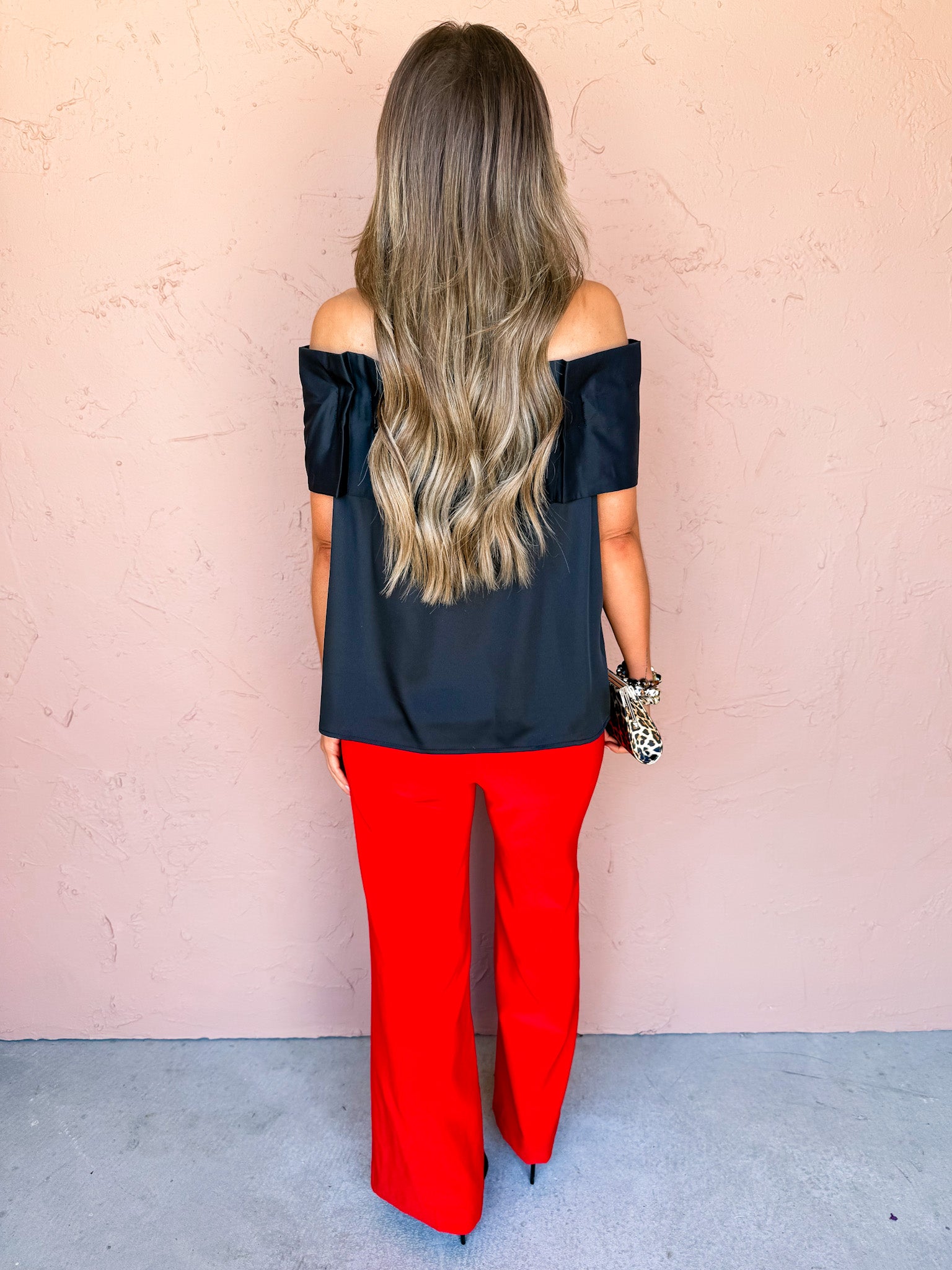 Bowed Beauty Off The Shoulder Top-Black