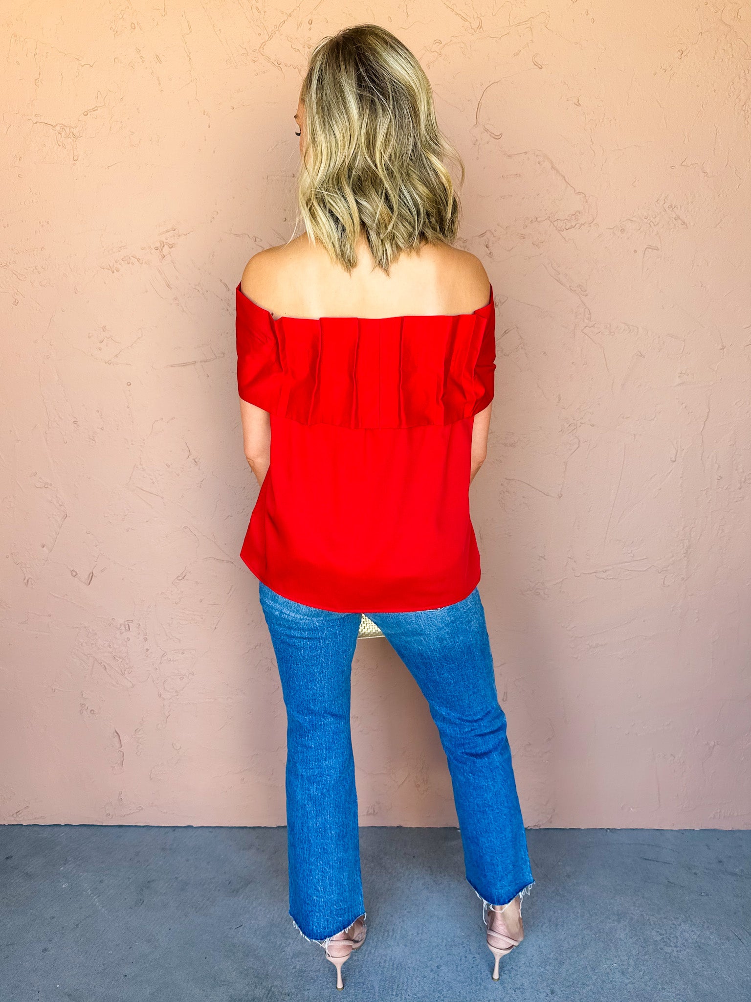 Bowed Beauty Off The Shoulder Top-Red