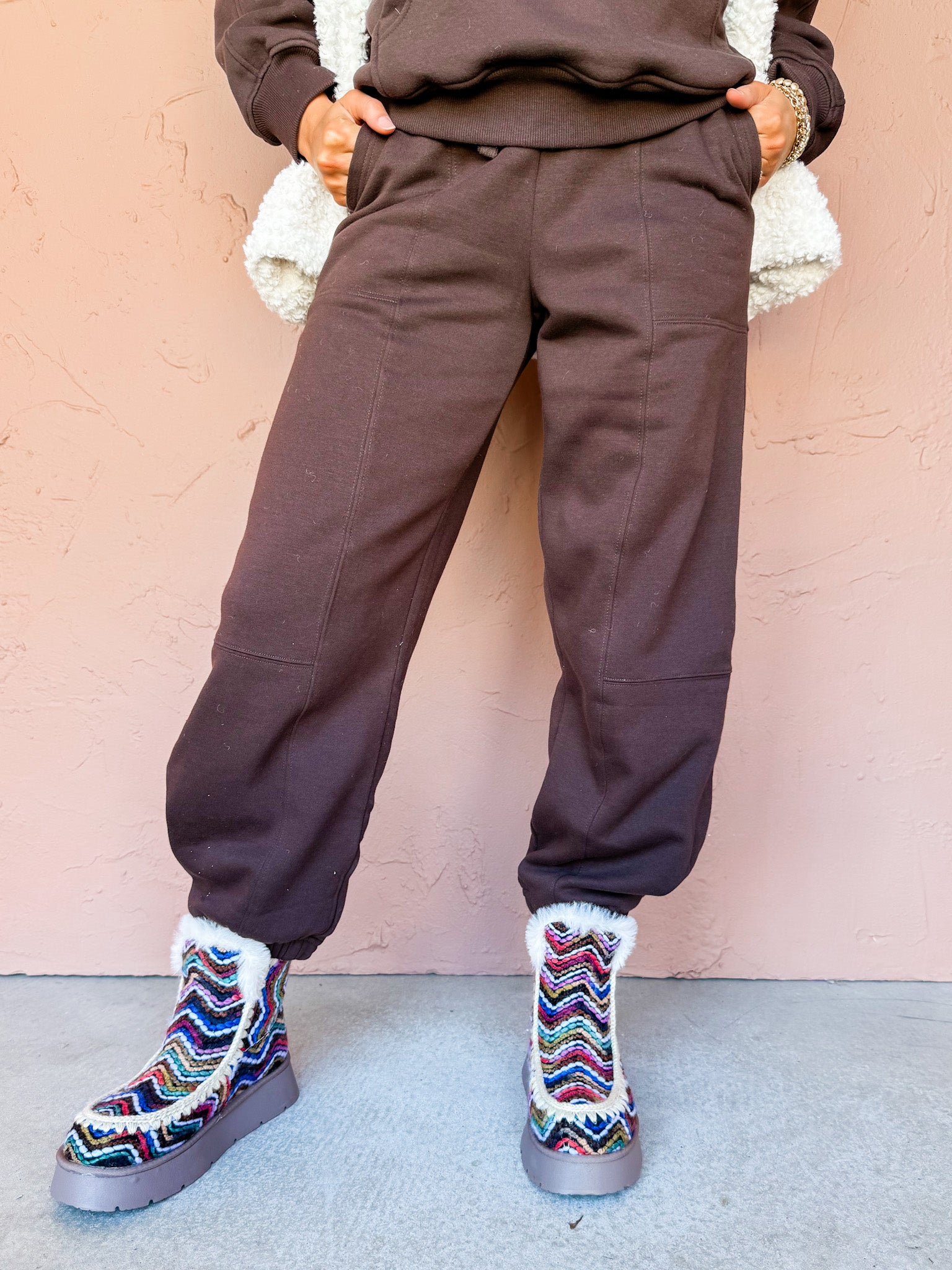 Comfort Level Jogger Sweatpants-Espresso