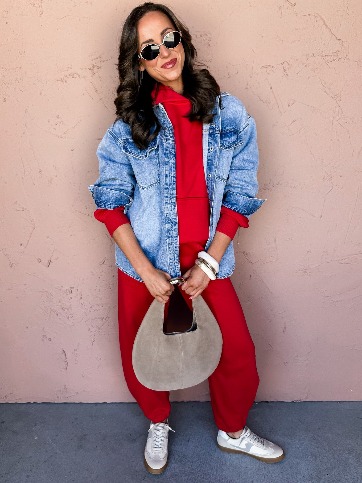 Comfort Level Oversized Hoodie-Red