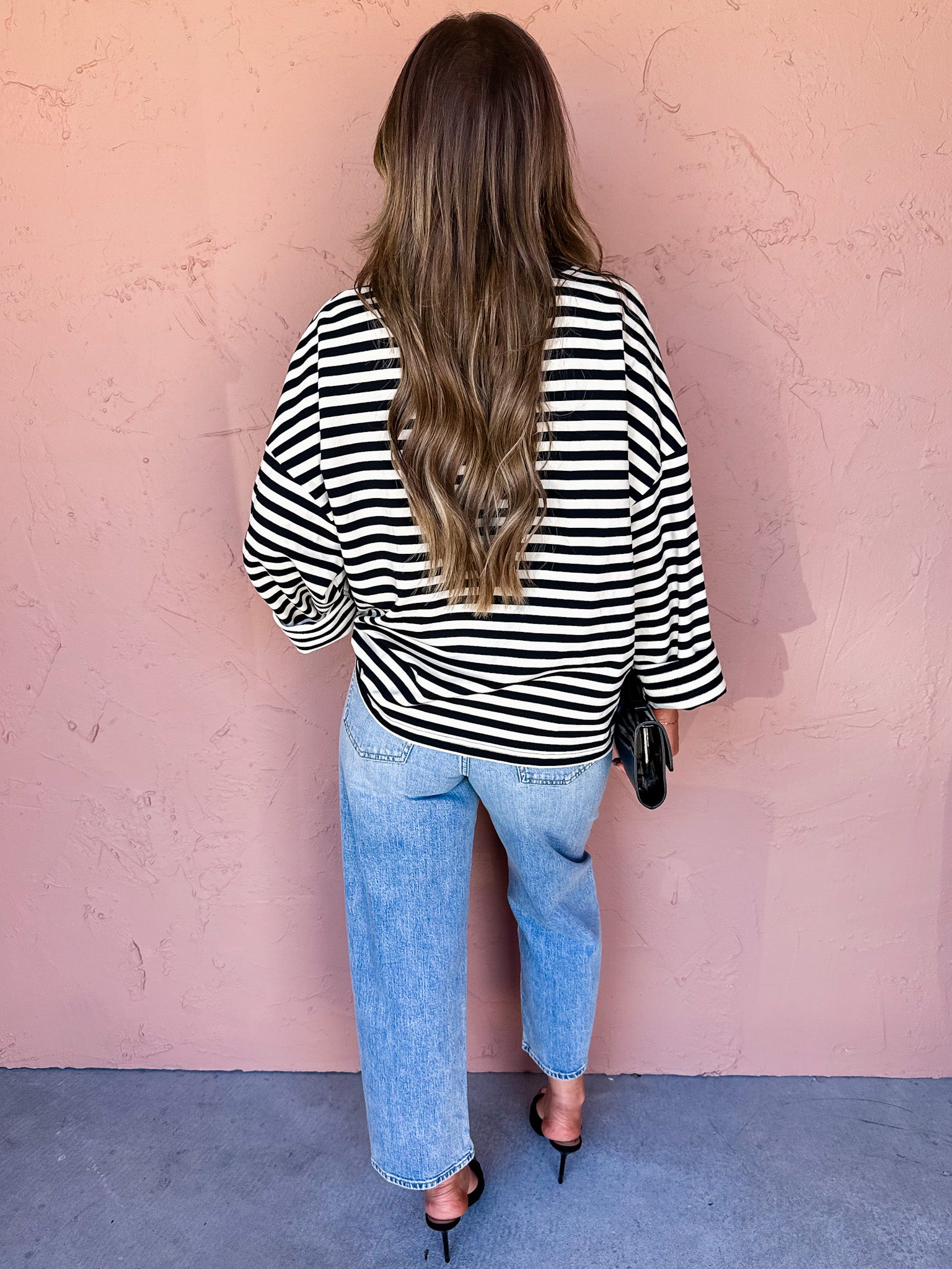 Cool Again Striped Terry Knit Top