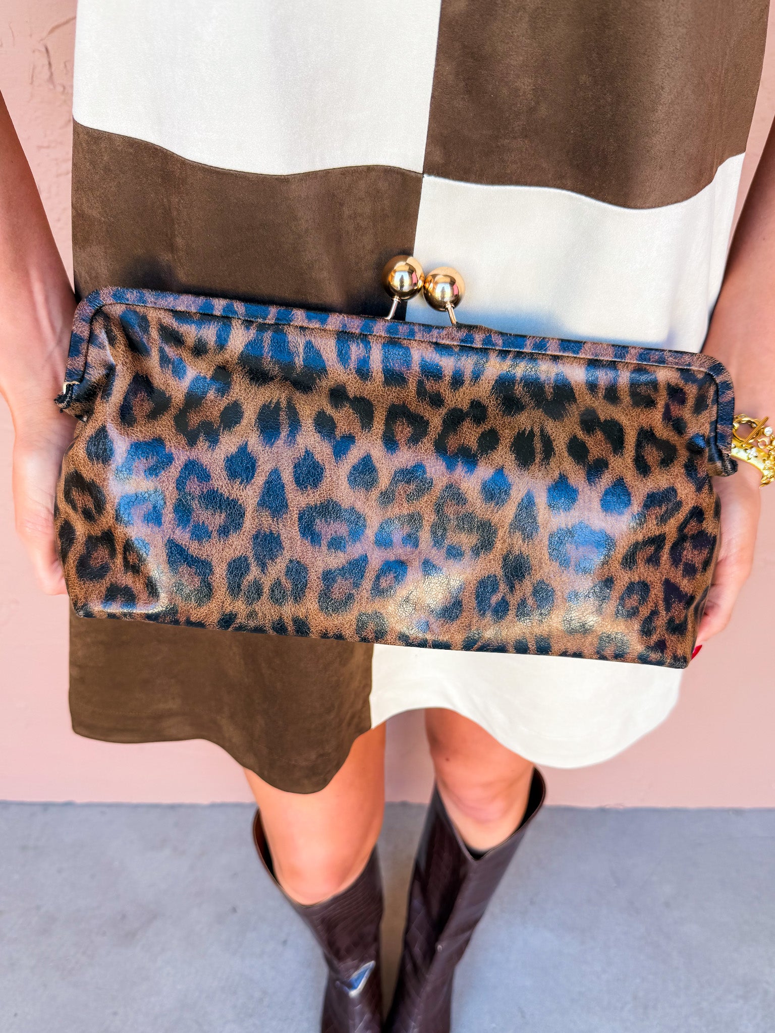 Jett Faux Leather Oversize Clutch