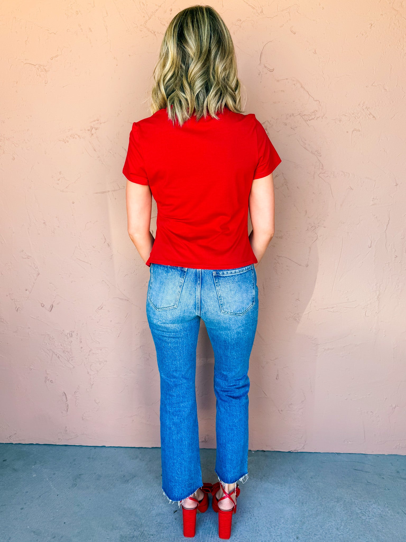 Marina Clip Detail Short Sleeve Top