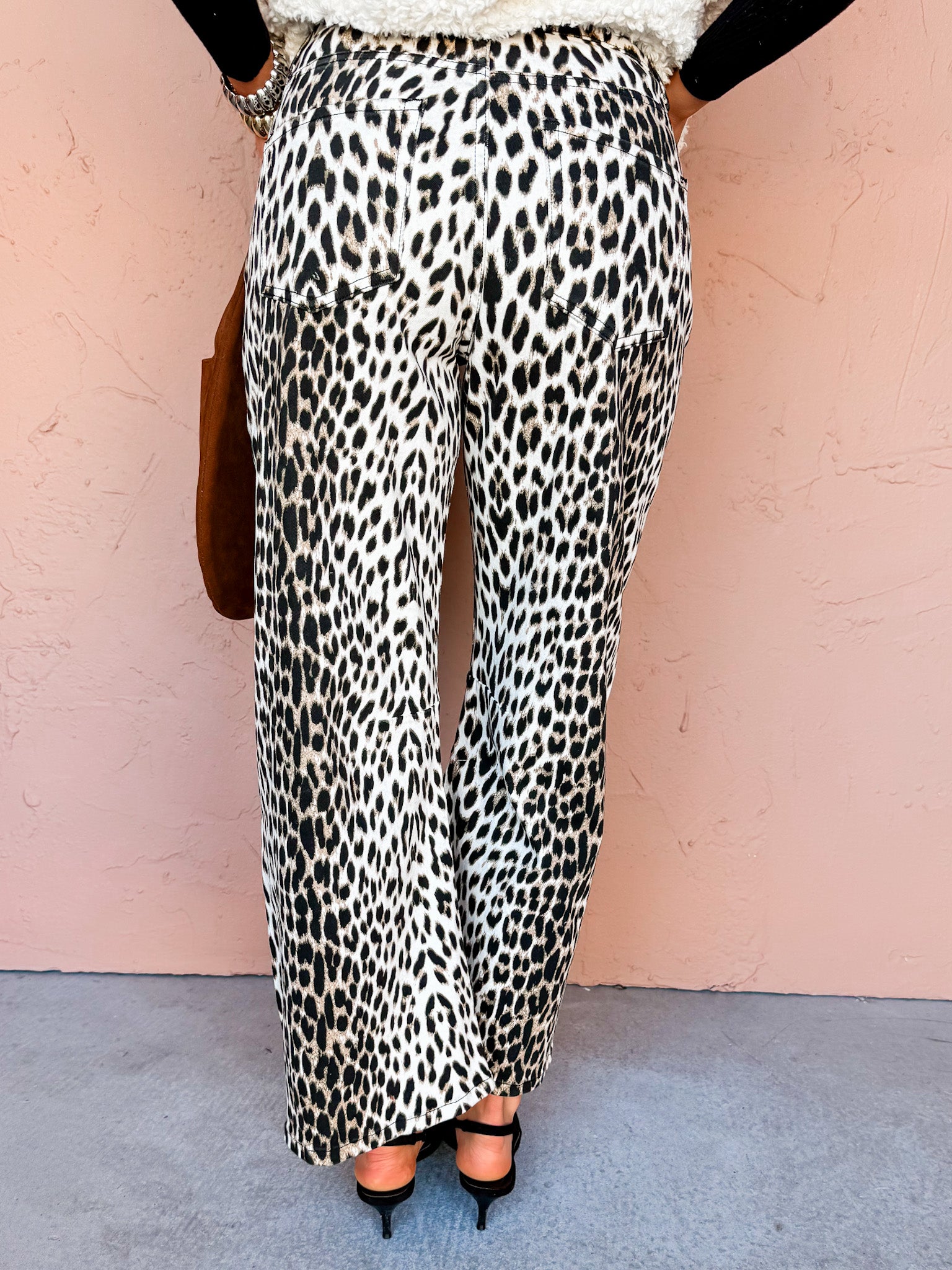 Rory Leopard Barrel Leg Jean