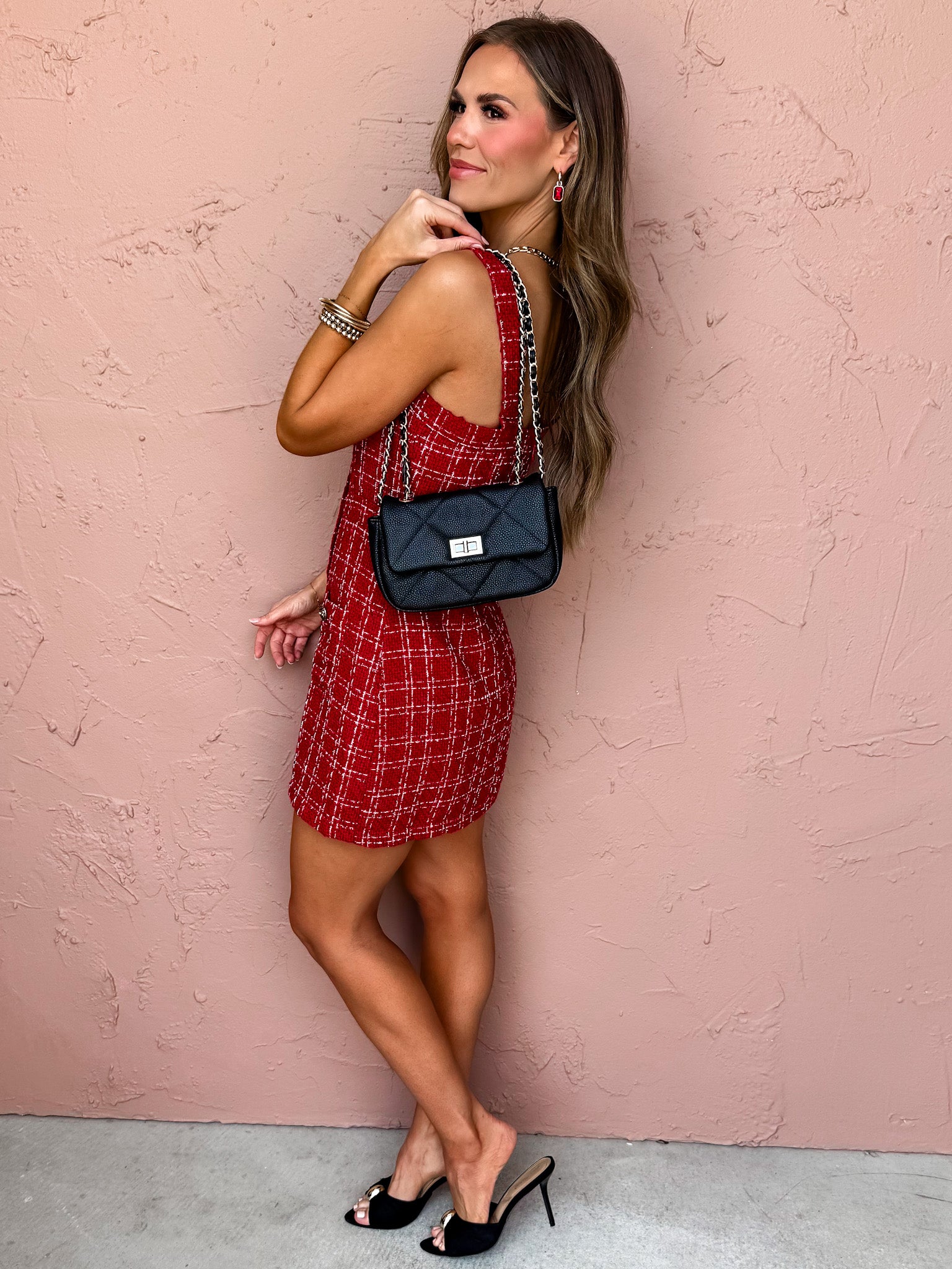 Modern Redefined Tweed Mini Dress