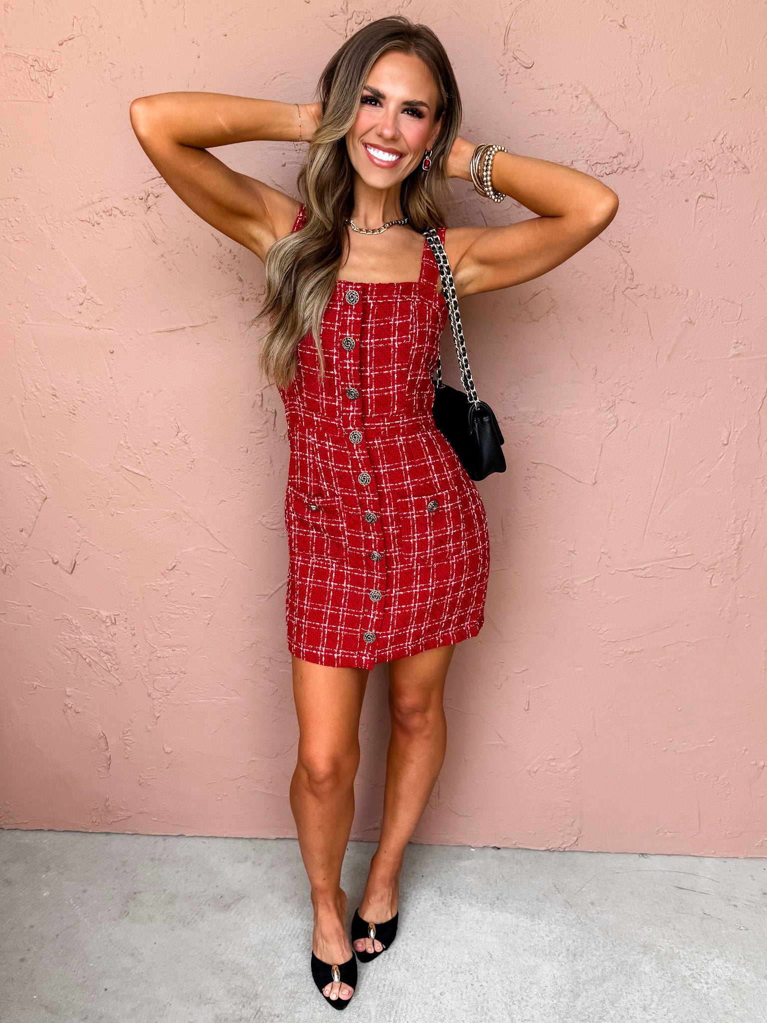 Modern Redefined Tweed Mini Dress