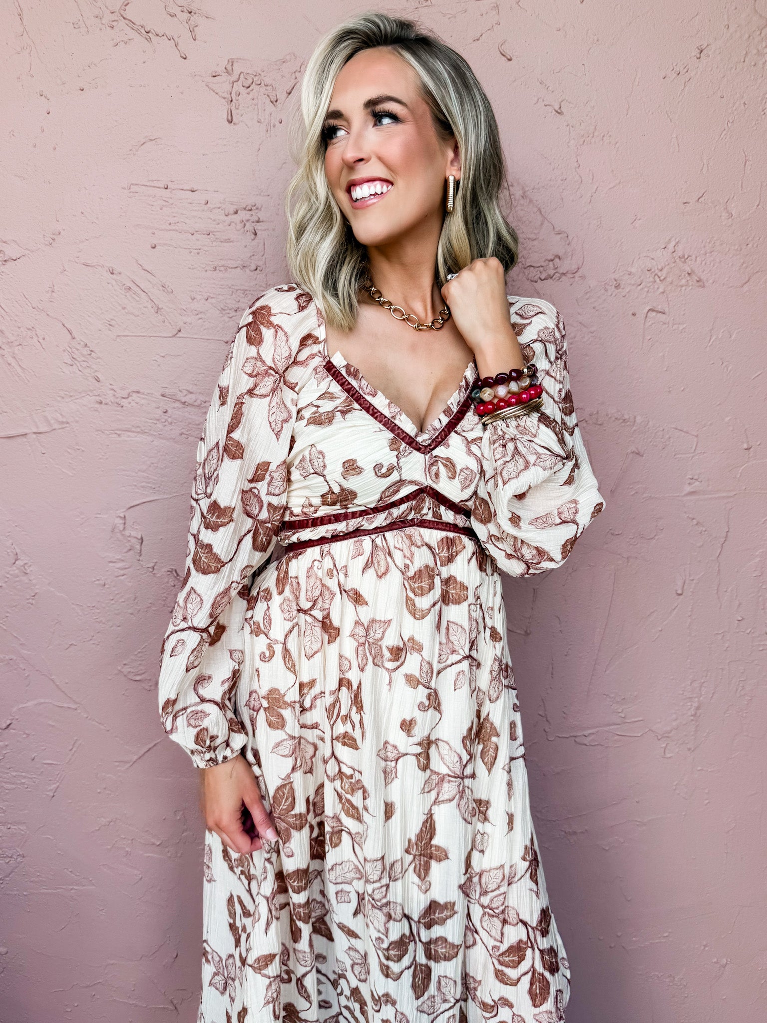 Clara Crepe & Velvet Trim Maxi Dress