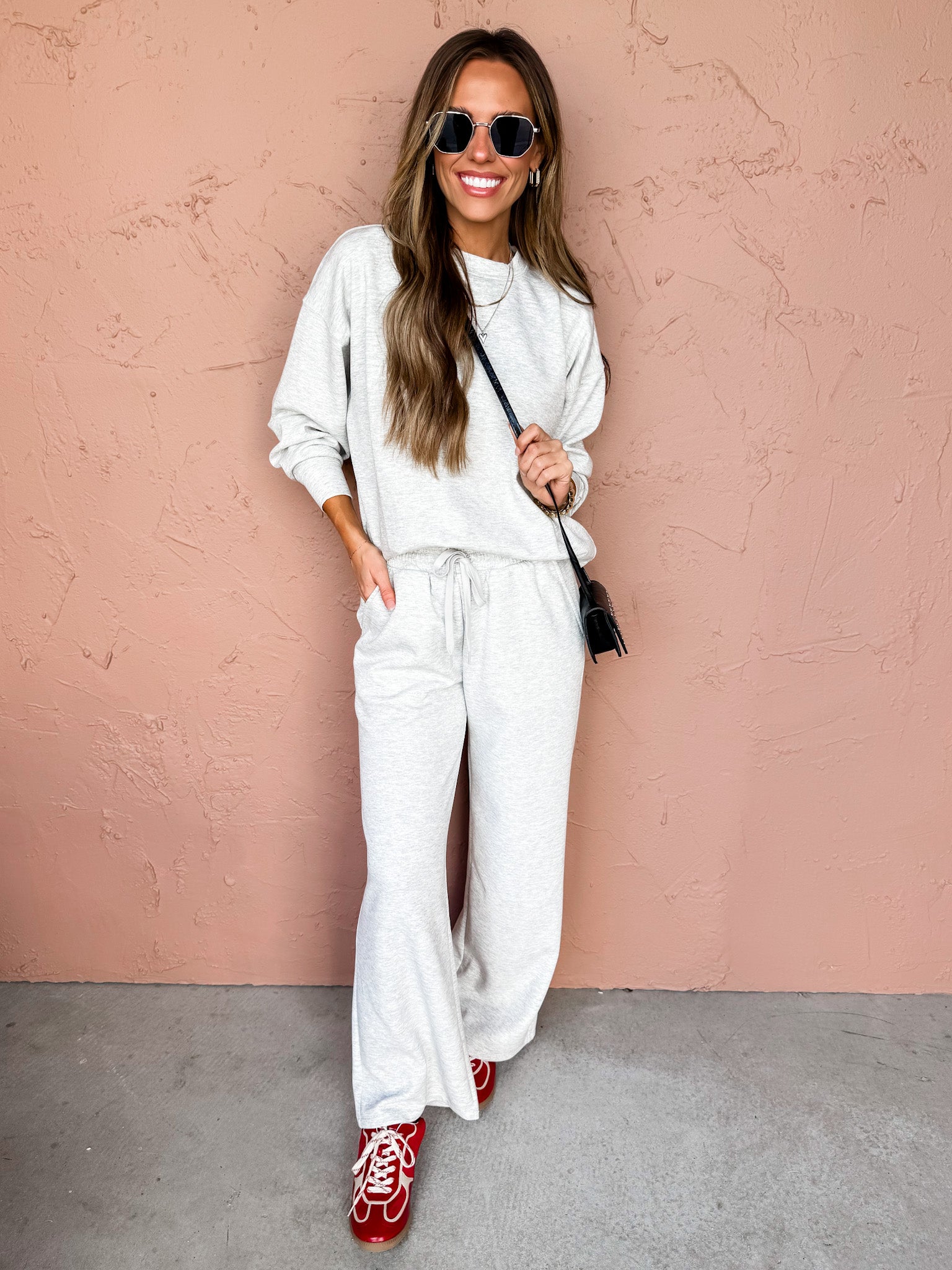 Limitless Crewneck And Pants Set-Grey