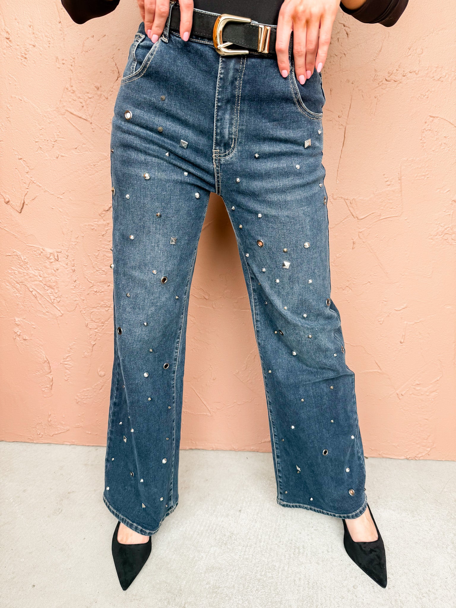 Los Angeles Studded Denim Jeans