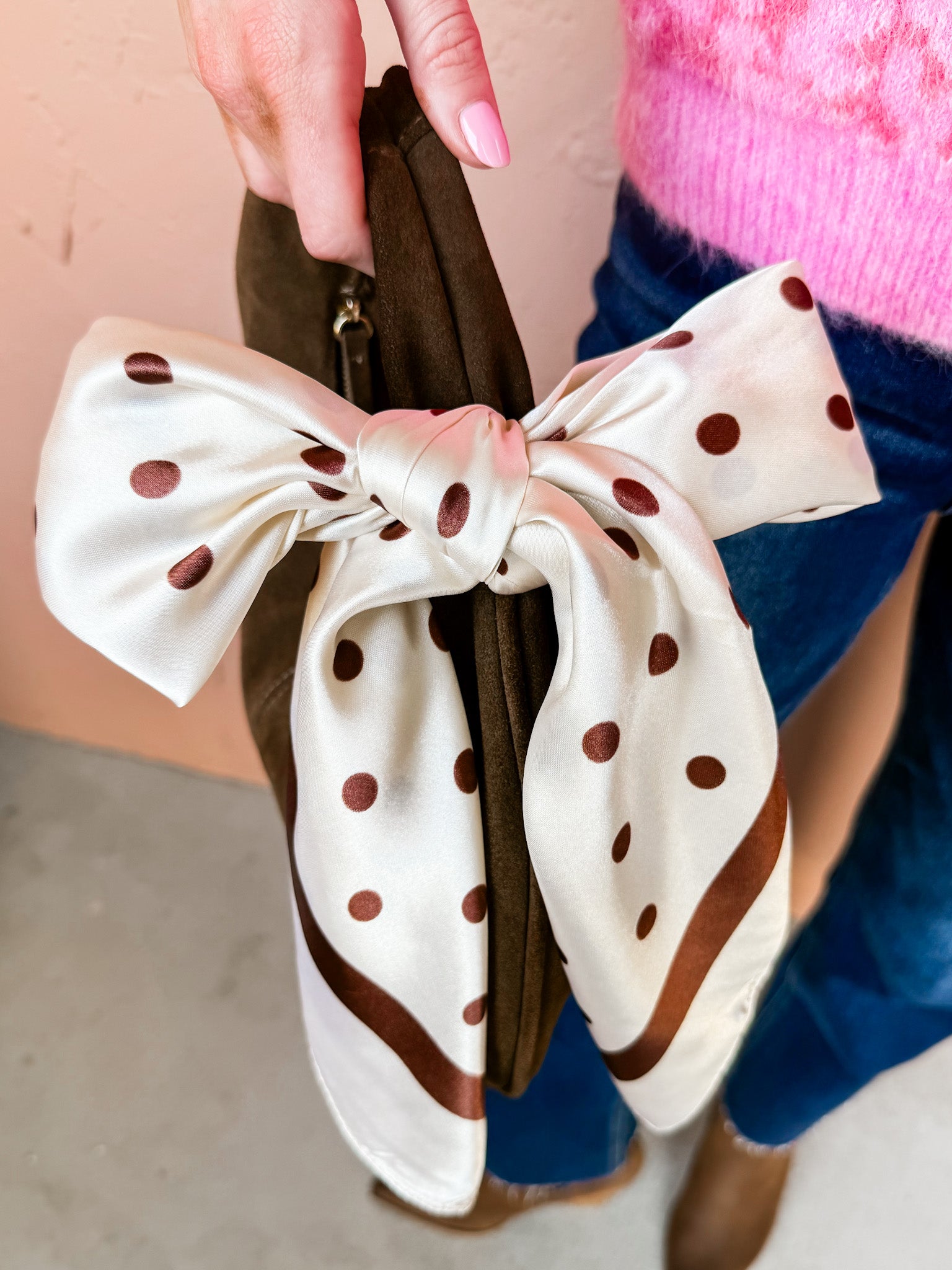 Perfection Polka Dot Scarf-Ivory