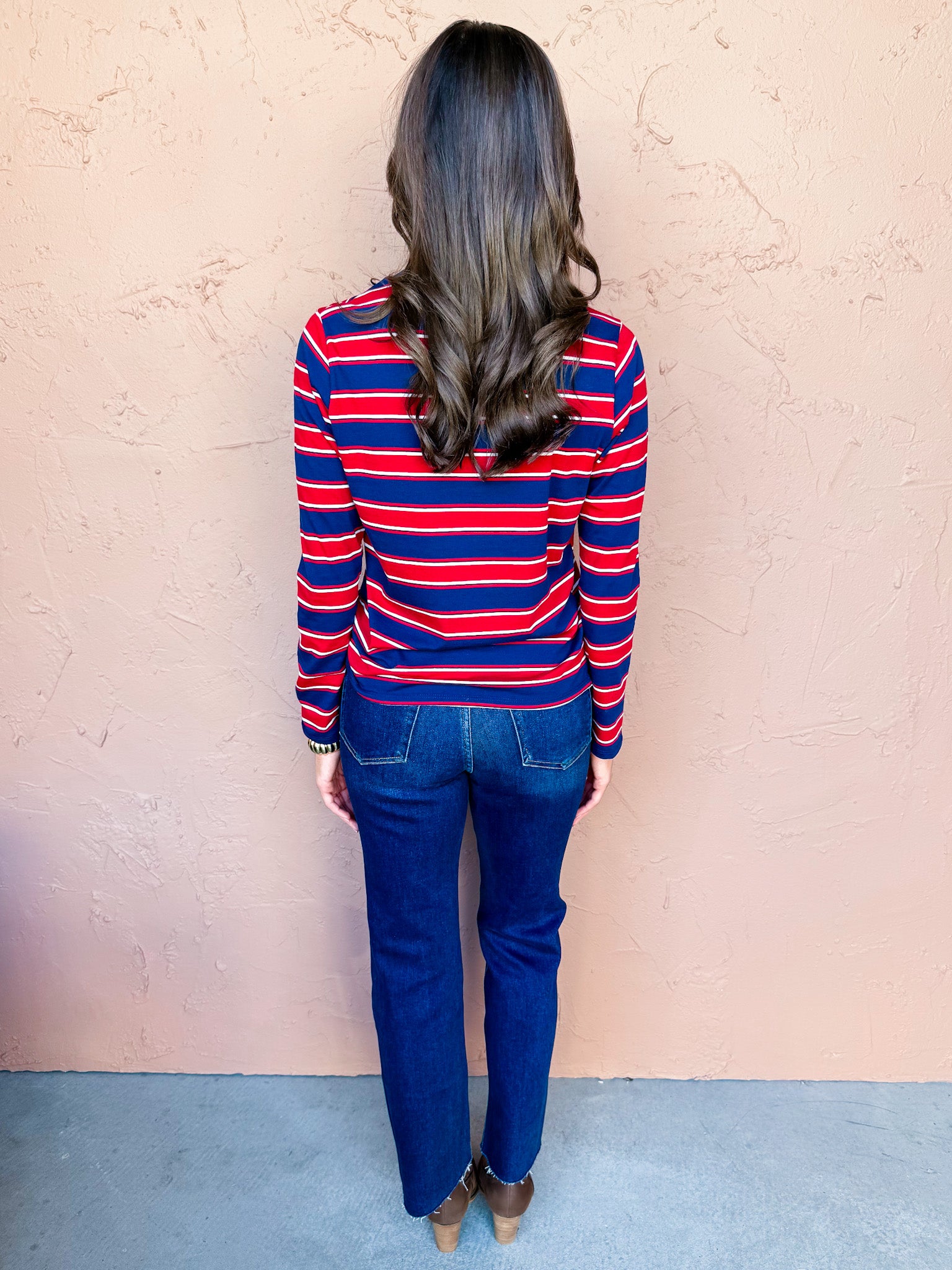 Elara Long Sleeve Striped Top