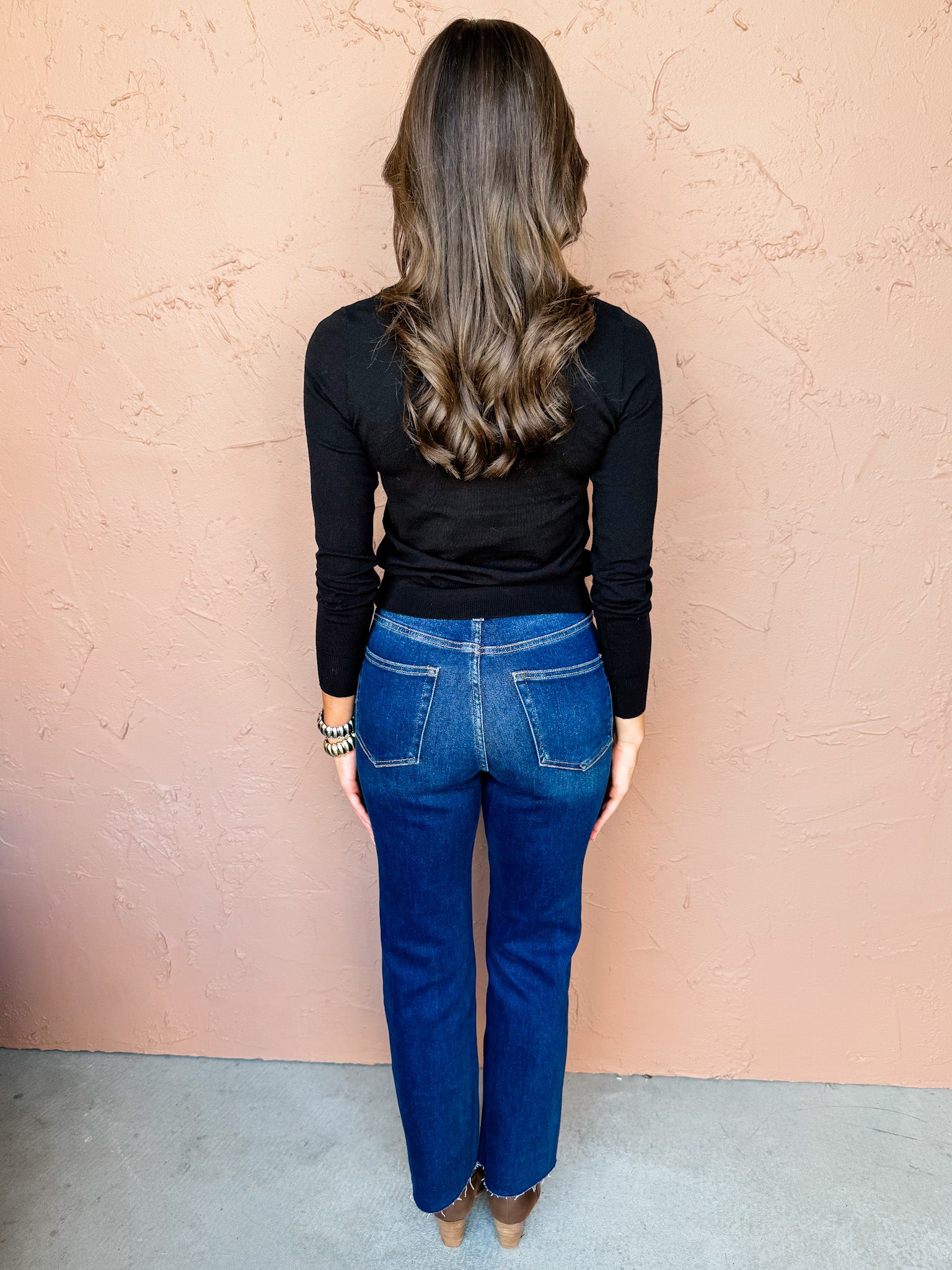 Leni Long Sleeve Top-Black