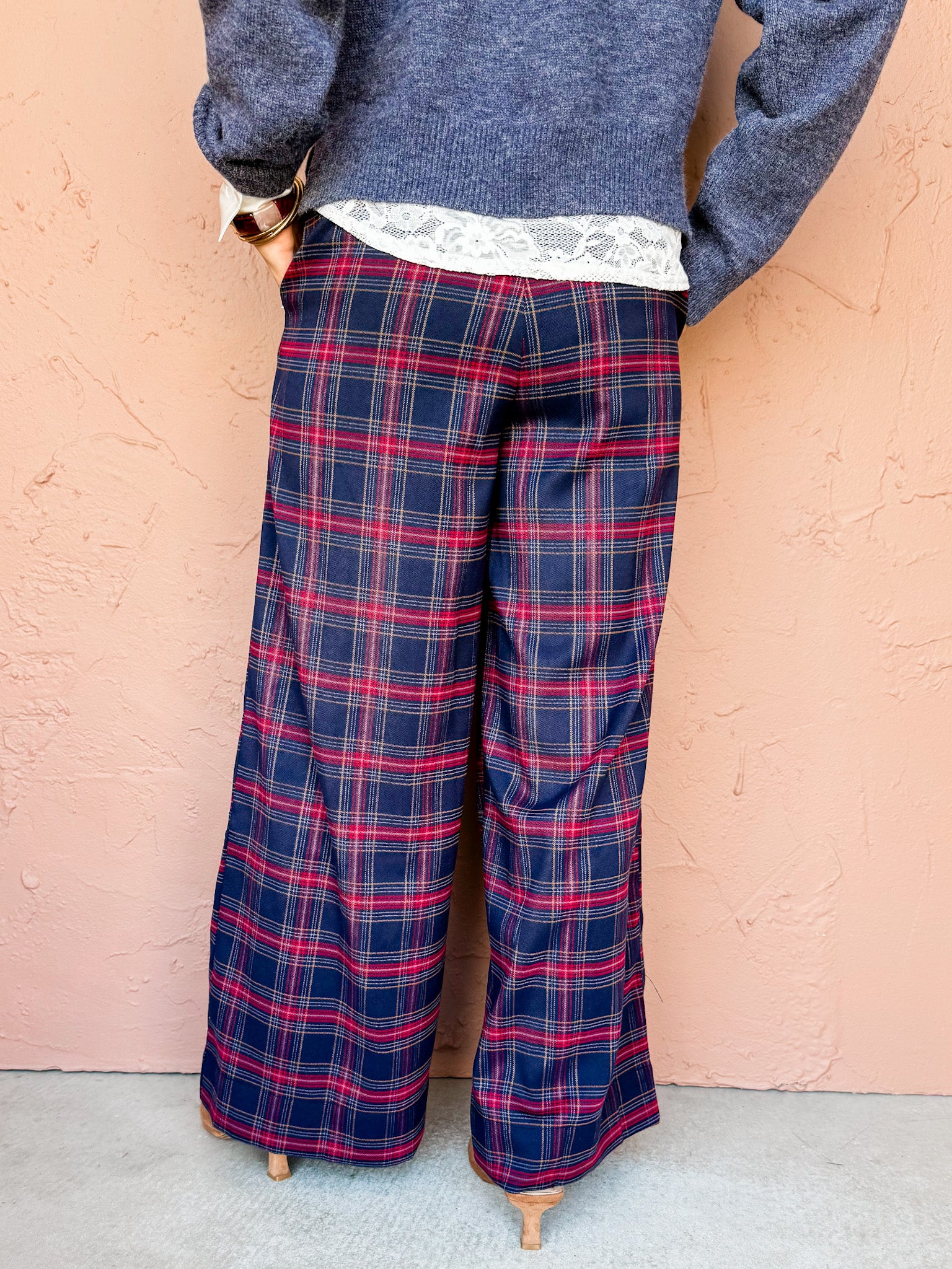 Madeline Plaid Straight Leg Pants