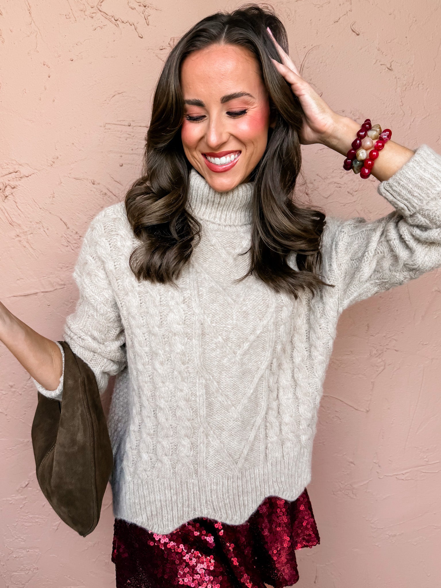 Oakley Turtle Neck Sweater-Latte