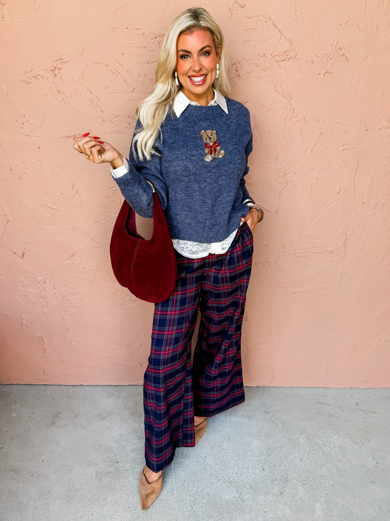 Tobi Bear Beaded Sweater