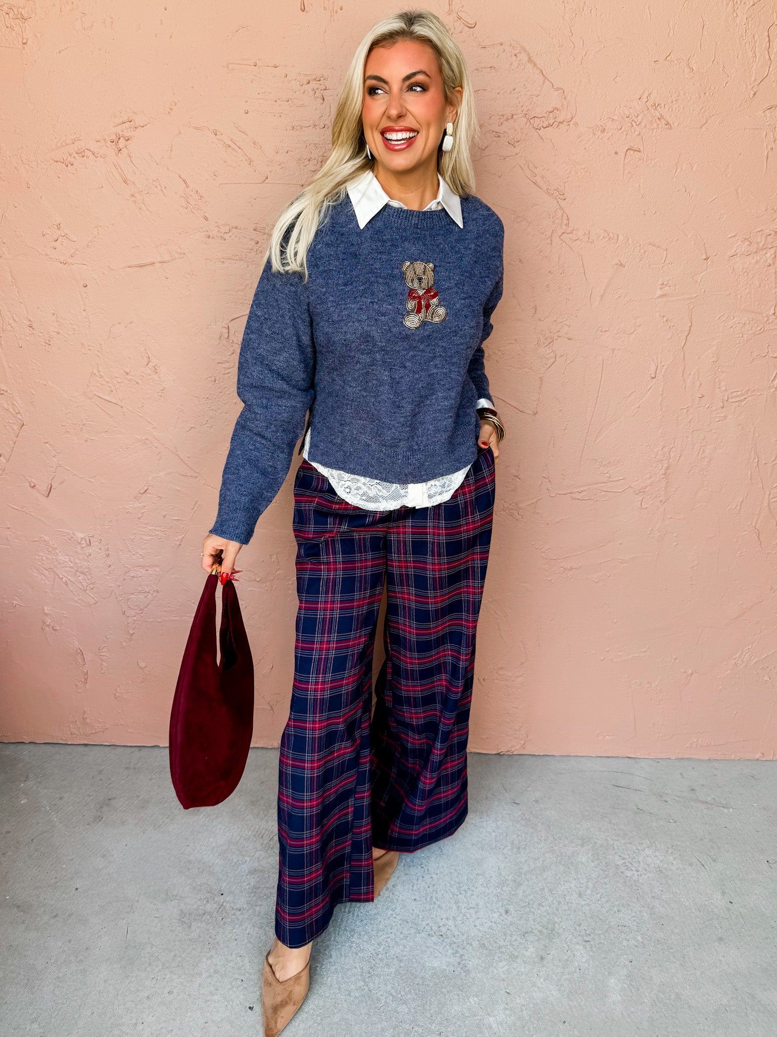 Tobi Bear Beaded Sweater