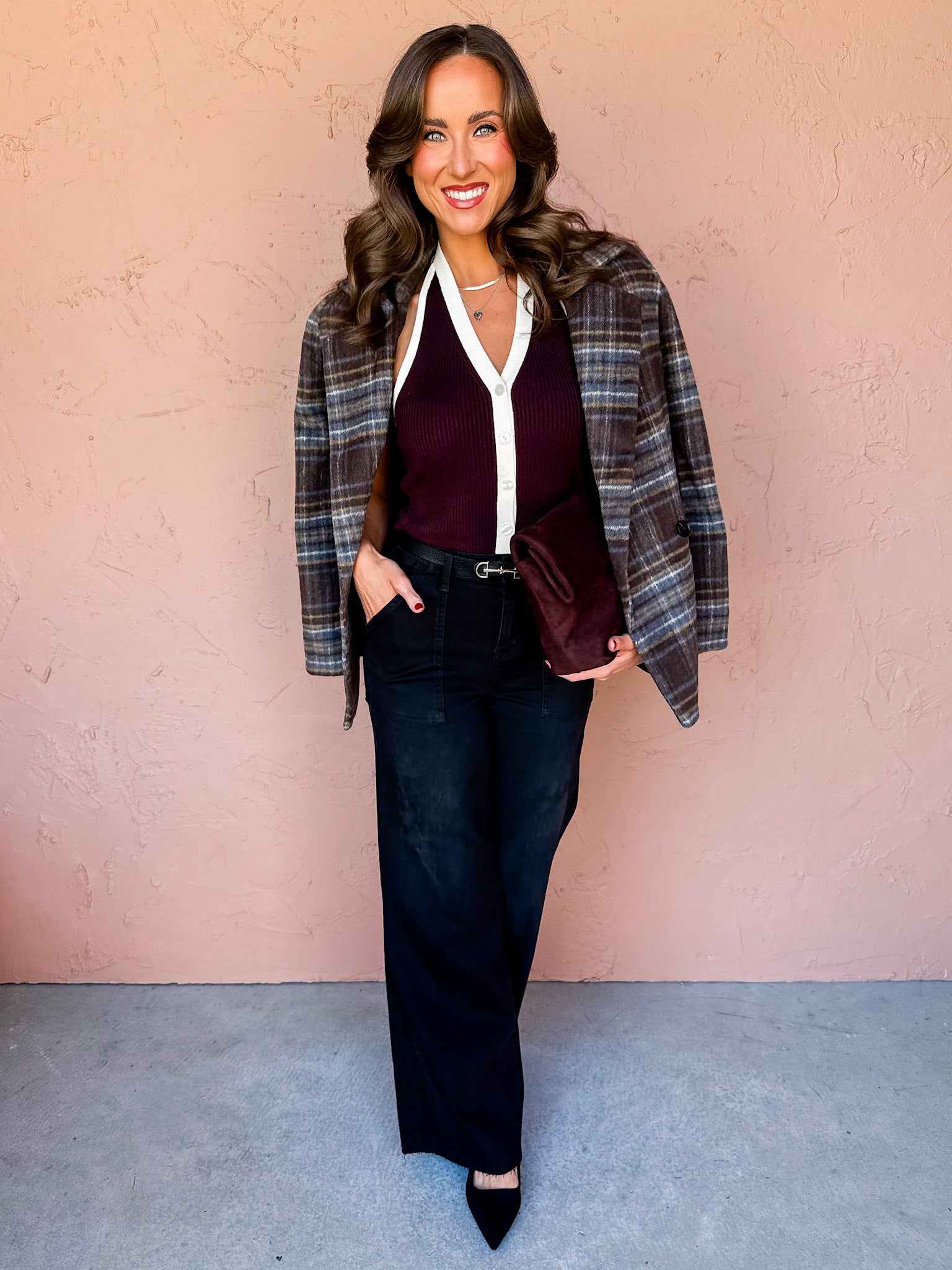 Blair Plaid Button Front Coat