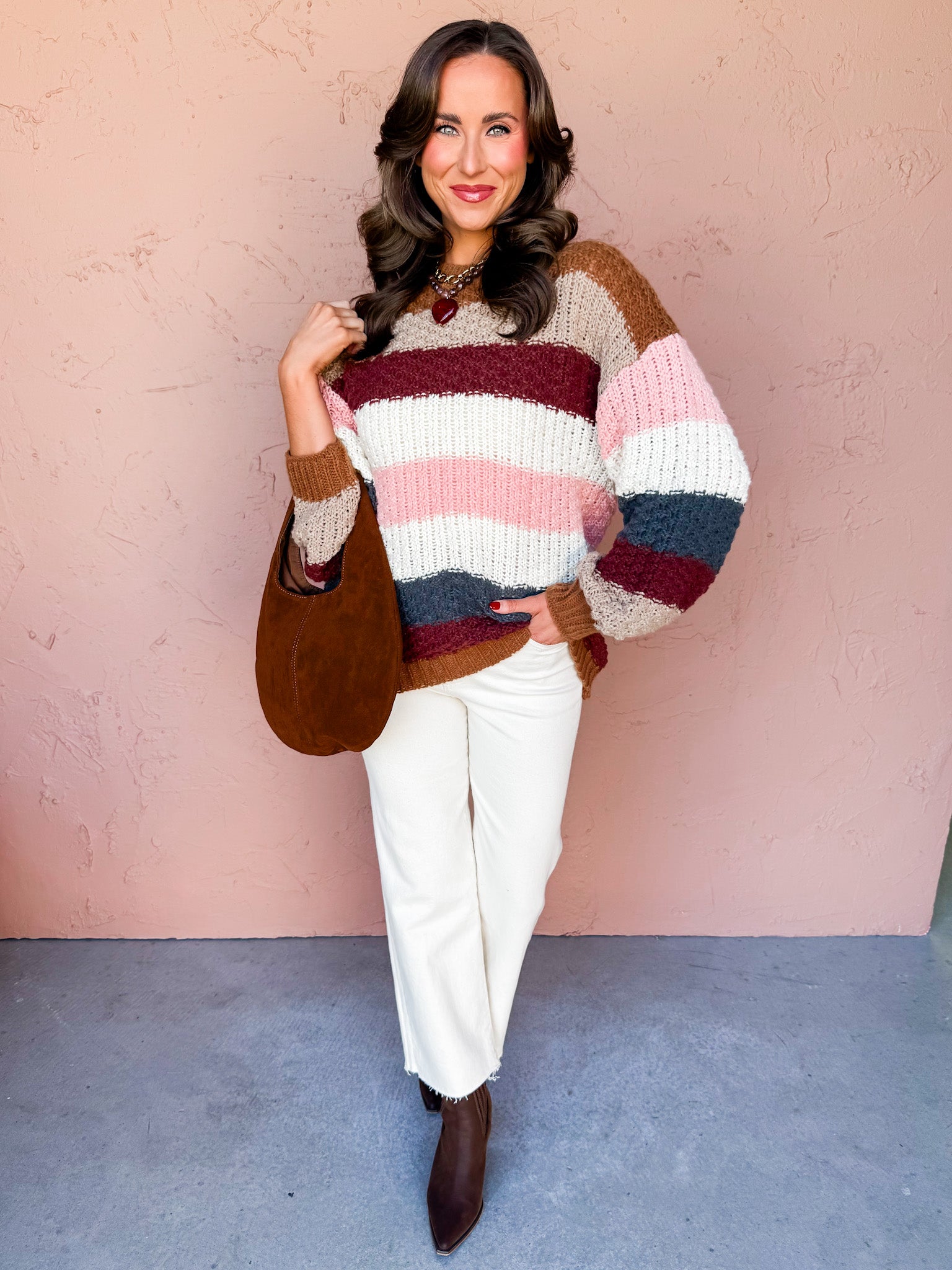 Nila Striped Chunky Knit Sweater