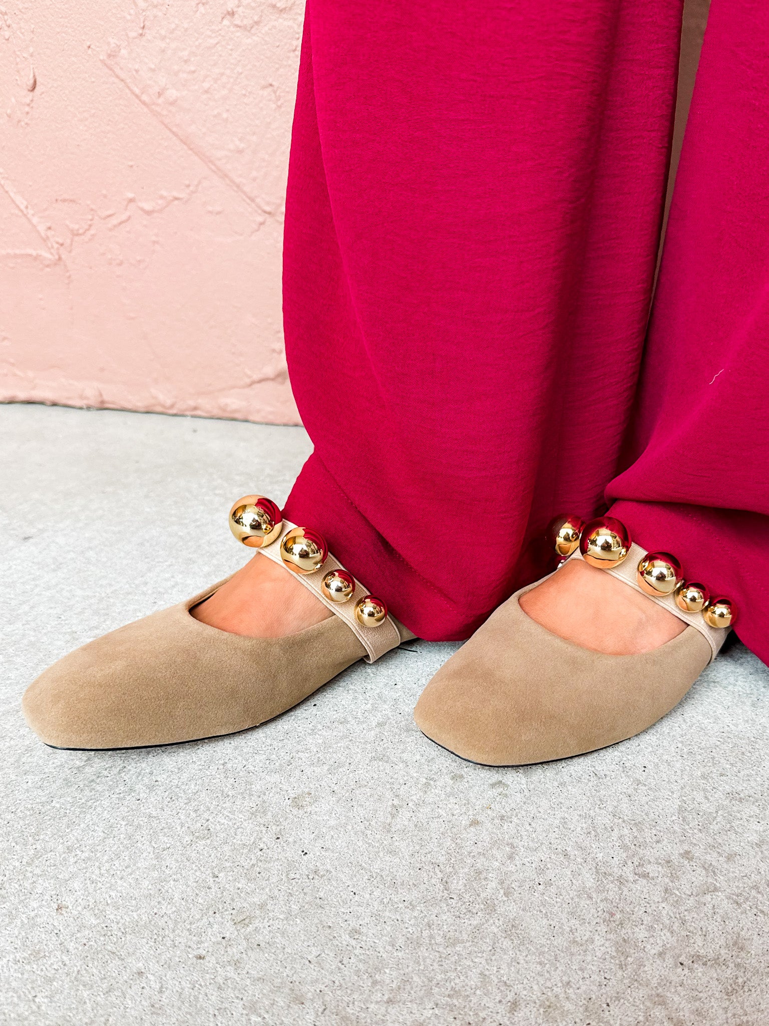Colleen Ballet Flats-Taupe