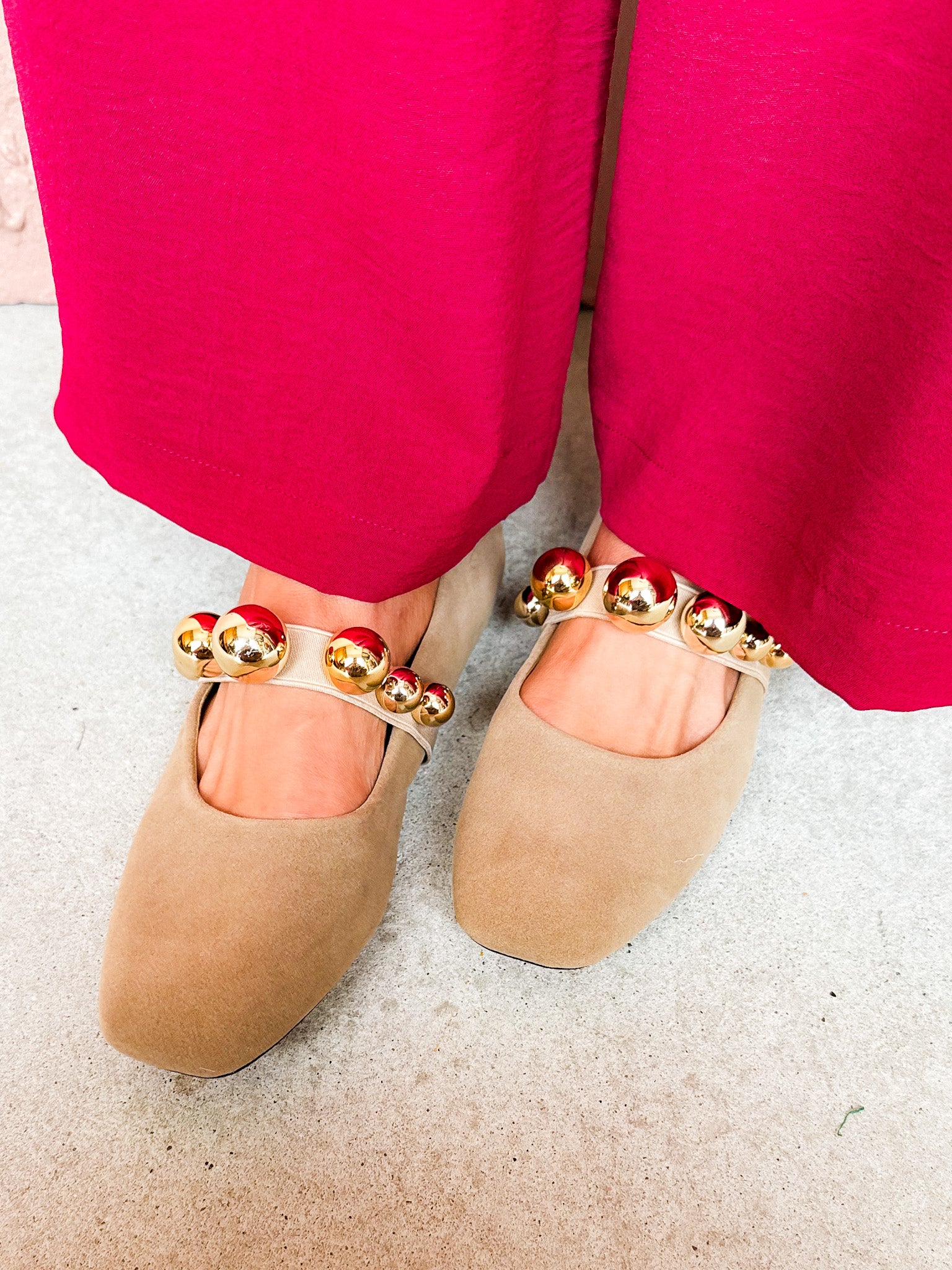 Colleen Ballet Flats-Taupe