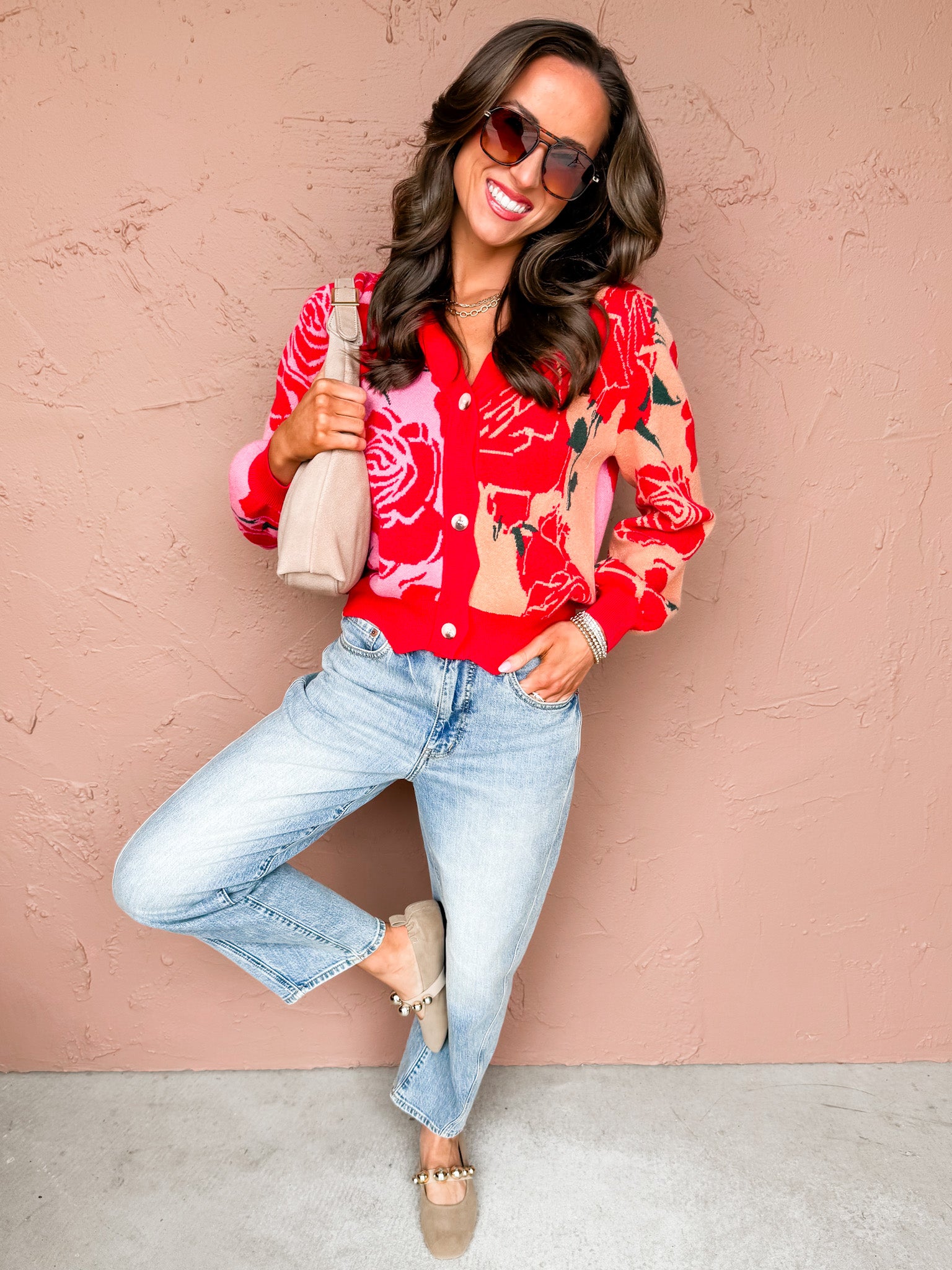 Rose Garden Button Front Cardigan