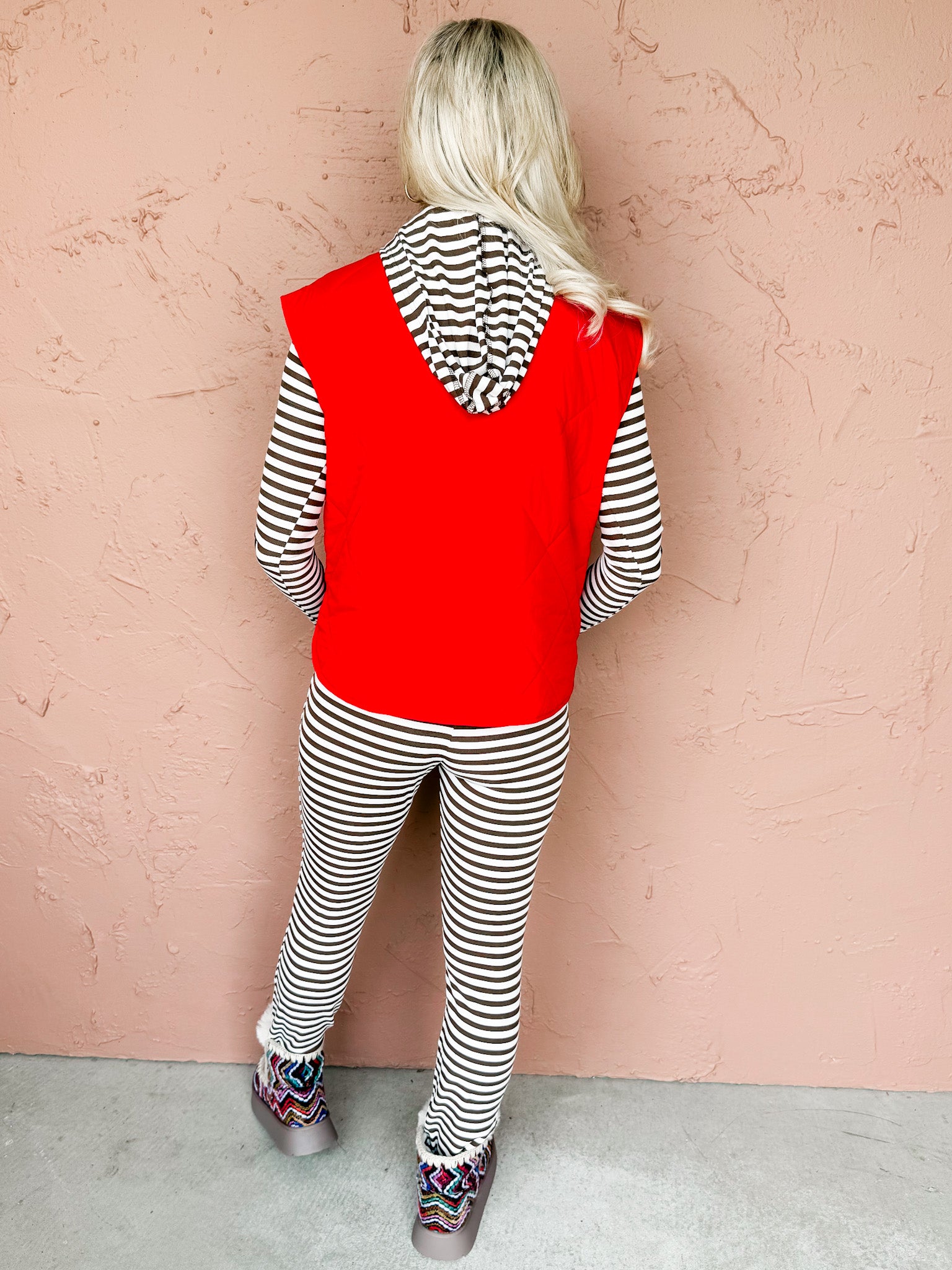 Betsy Boxy Quilted Vest-Red
