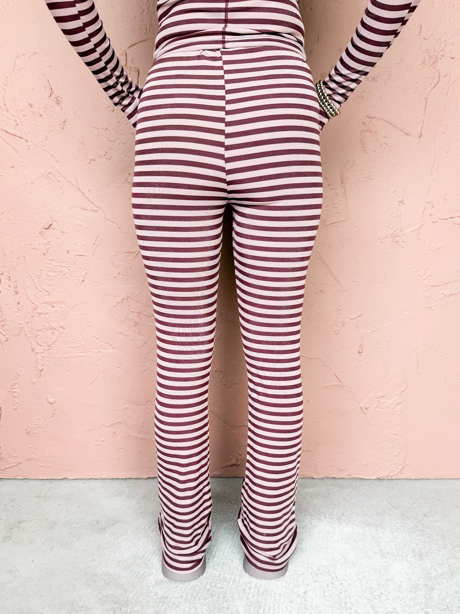 Easy Pulse Modal Drawstring Pants-Burgundy/Mauve