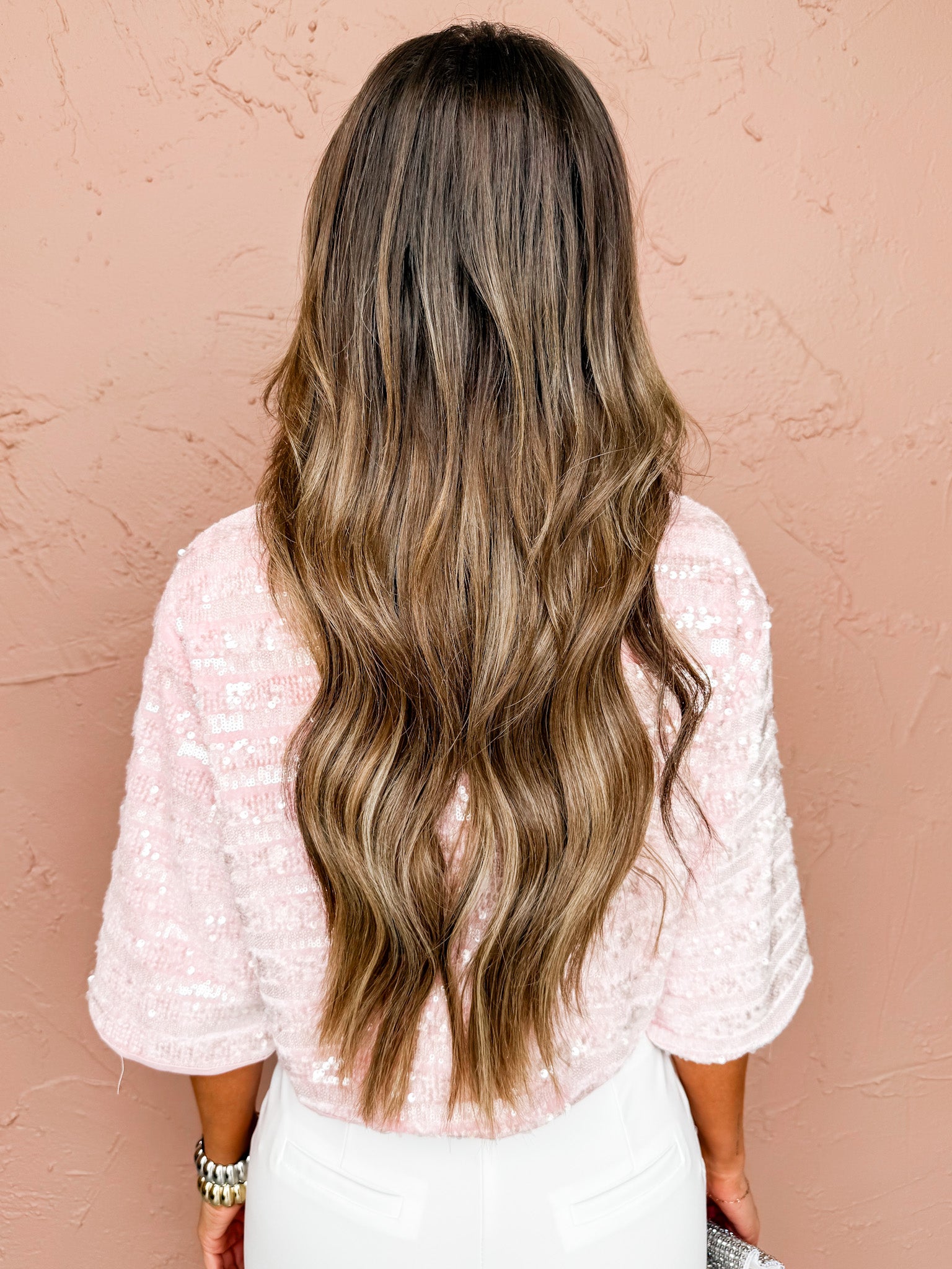 Gilded Secret Crop Sequin Top