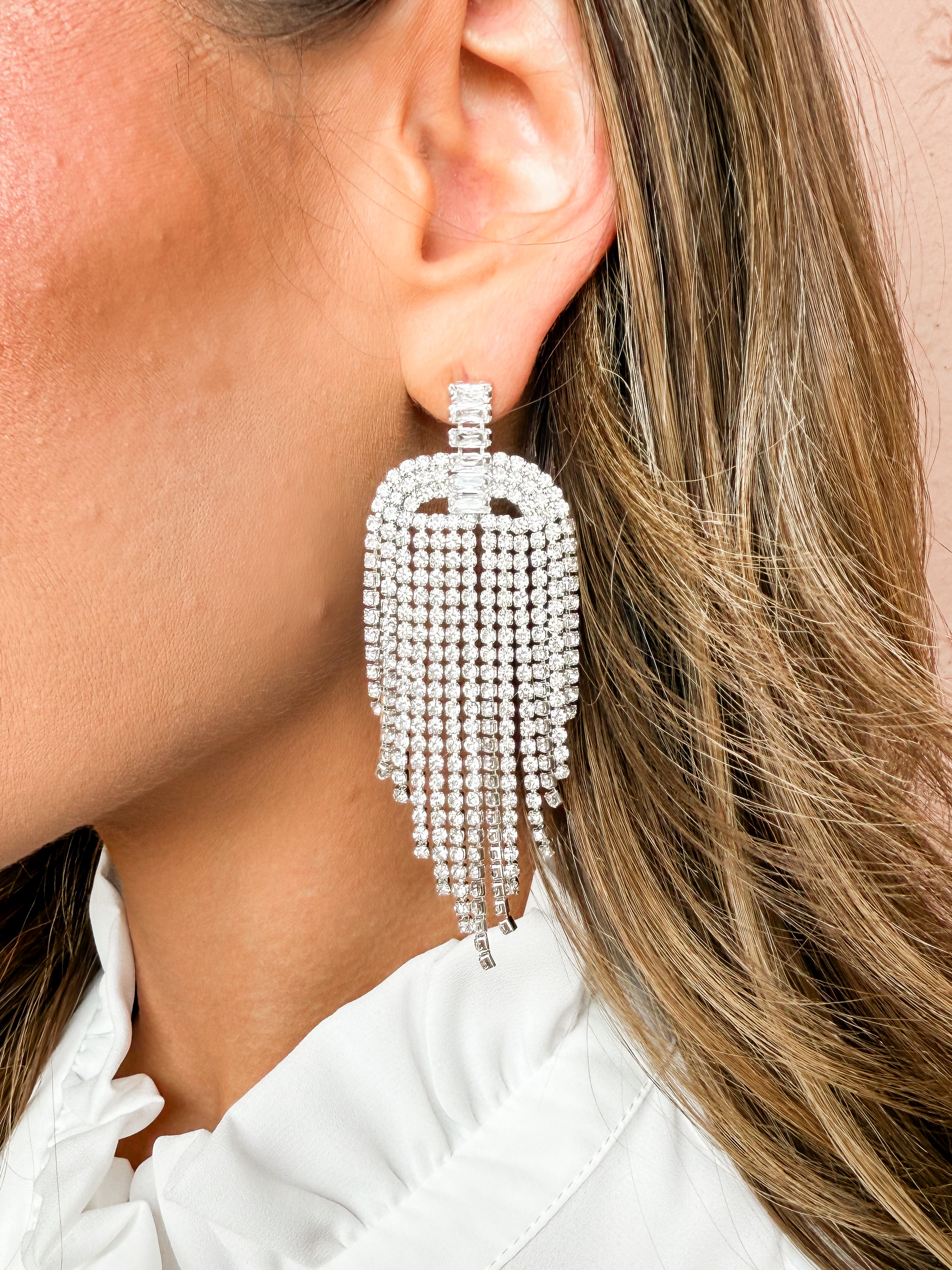 Seems Right Crystal Fringe Earrings