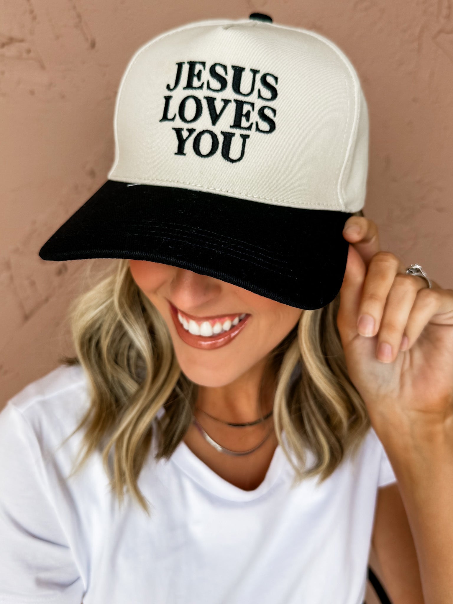 Jesus Loves You Two Tone Hat