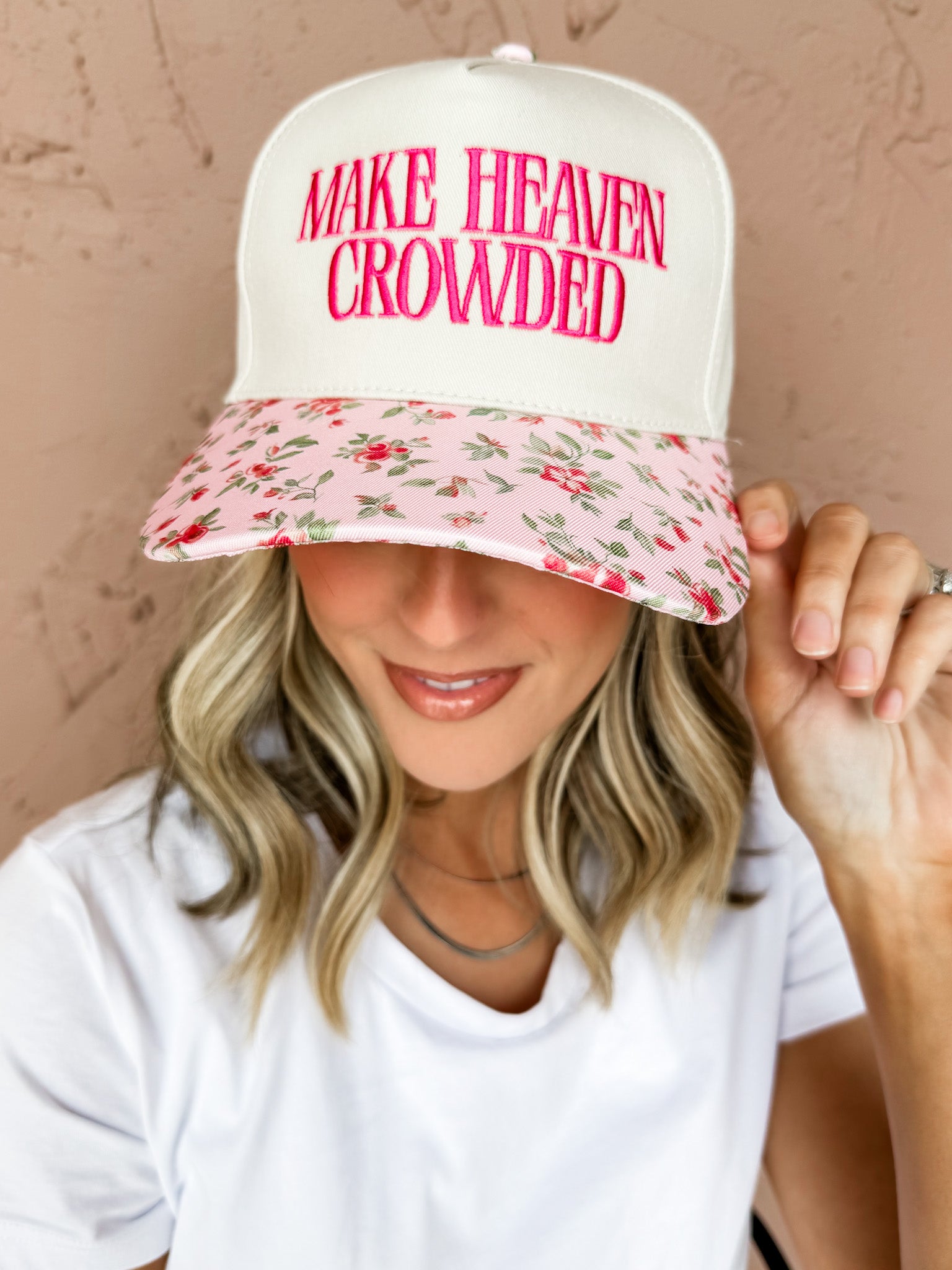 Make Heaven Crowded Two Tone Hat-Floral