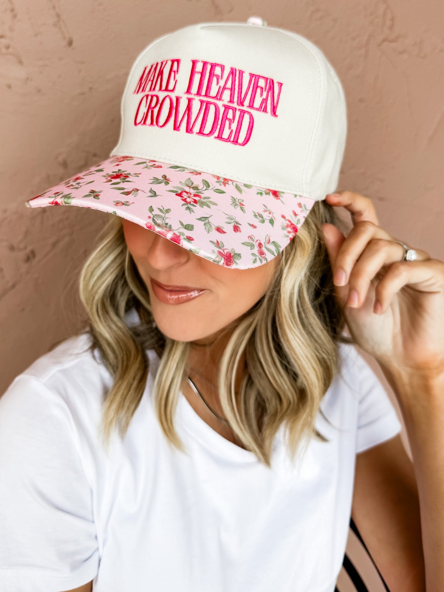 Make Heaven Crowded Two Tone Hat-Floral