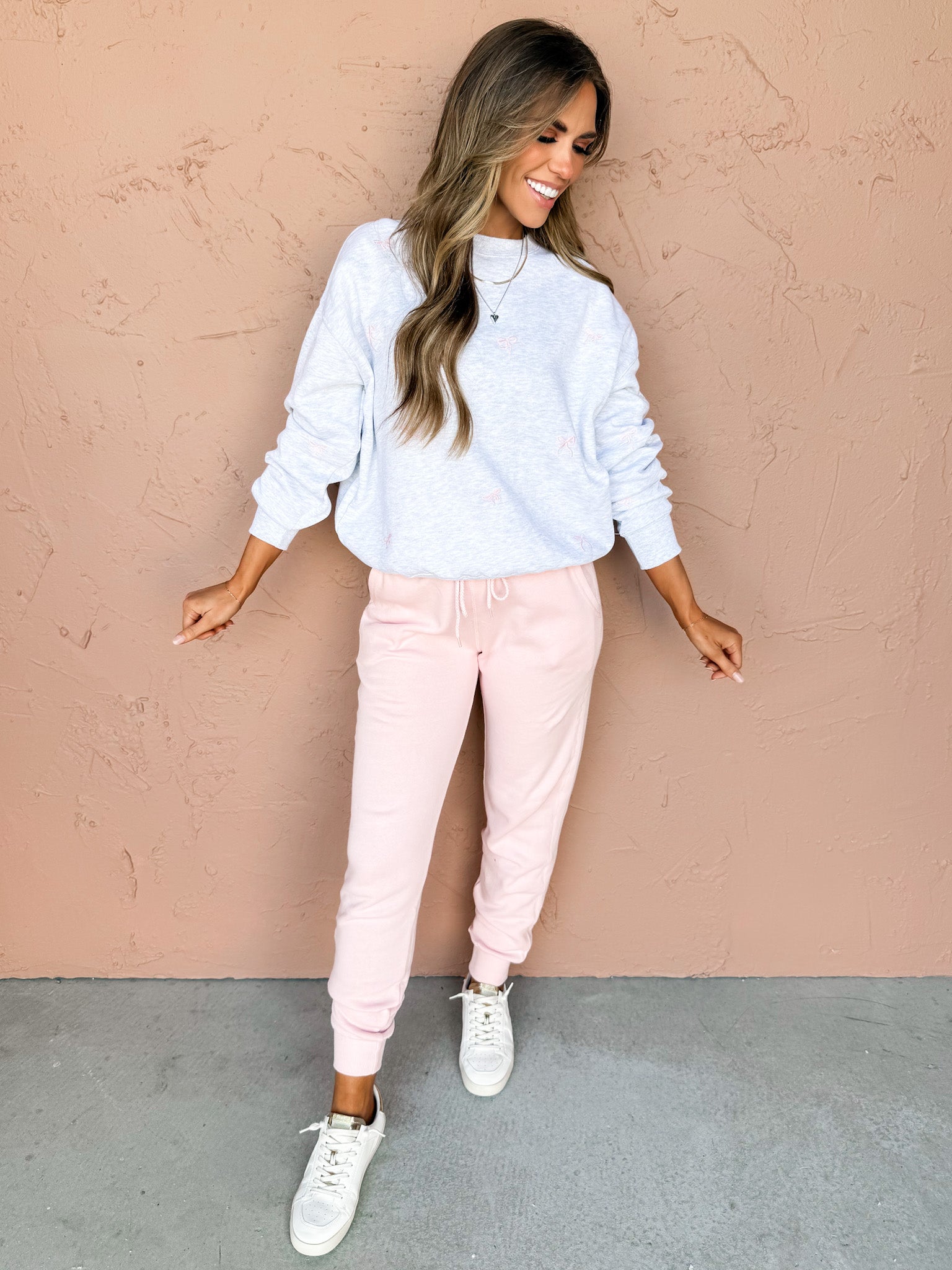 Core Edge Fleece Joggers-Baby Pink