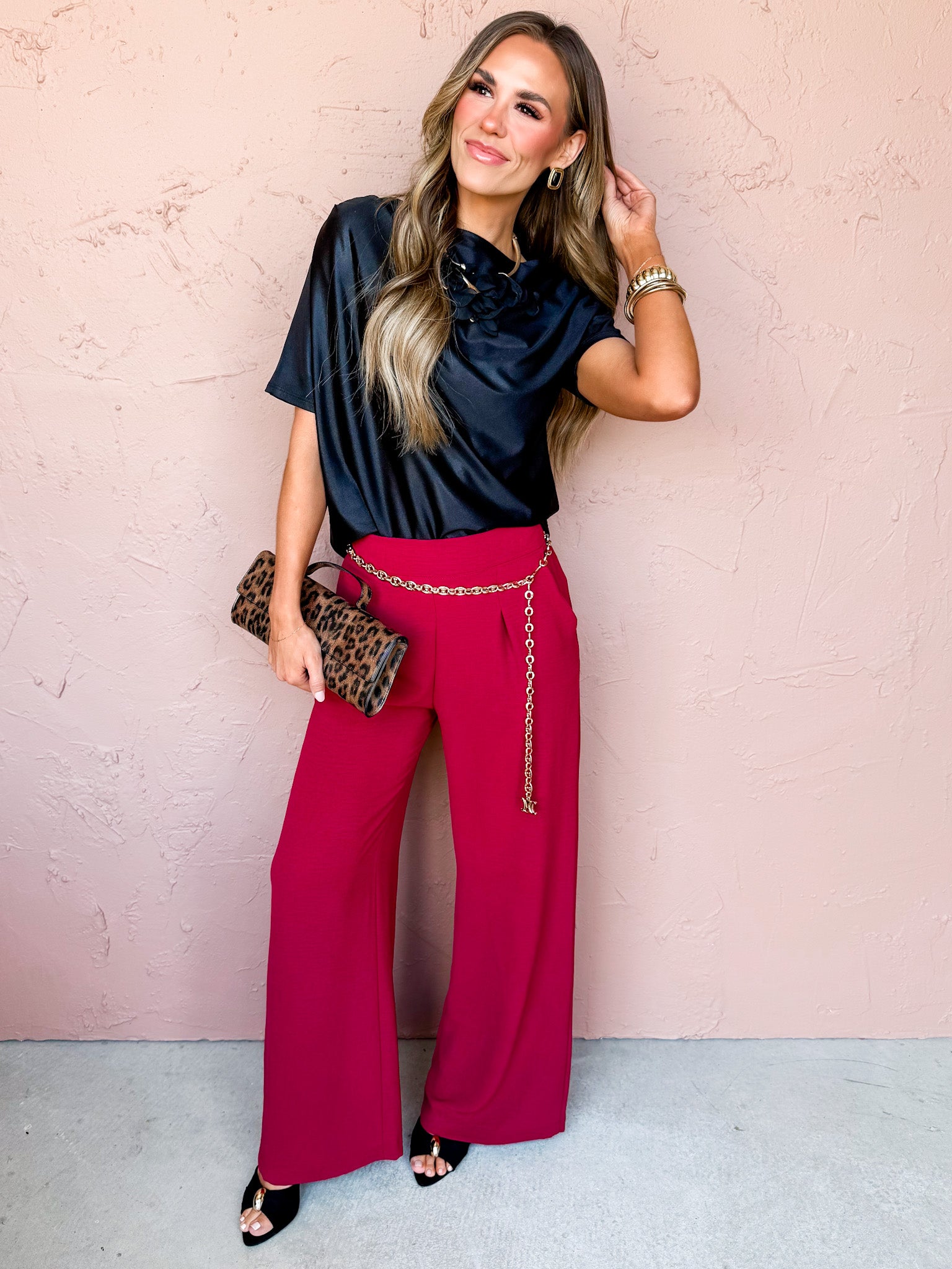 Alora One Shoulder Top-Black