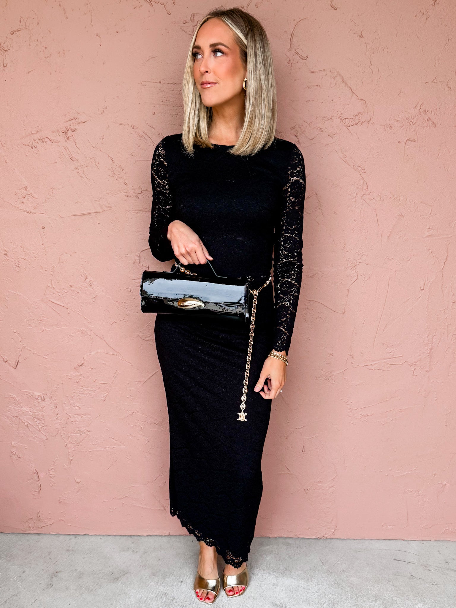 Z Supply] Via Lace Midi Skirt-Black