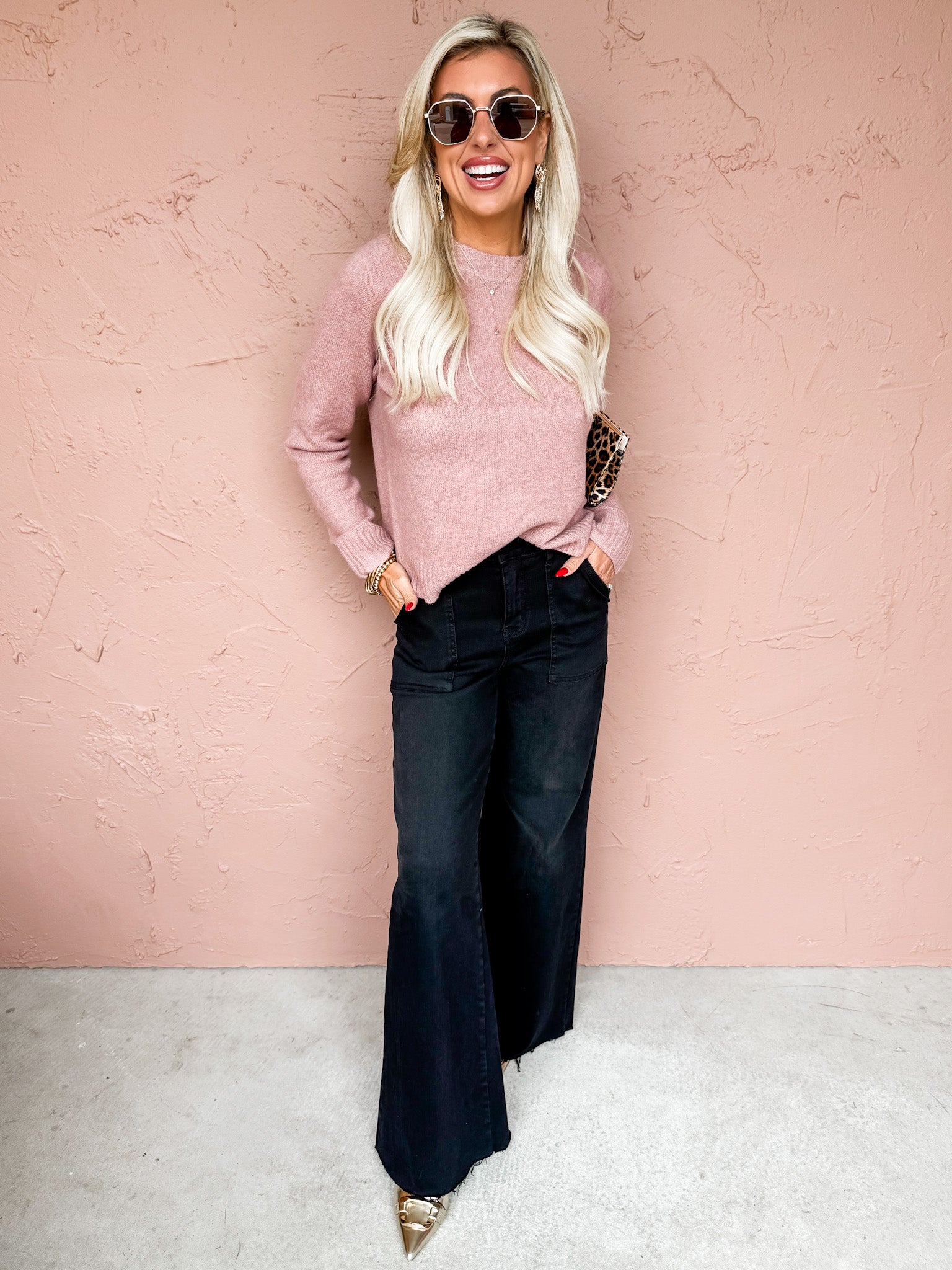 Jada Wool Crewneck Sweater-Berry