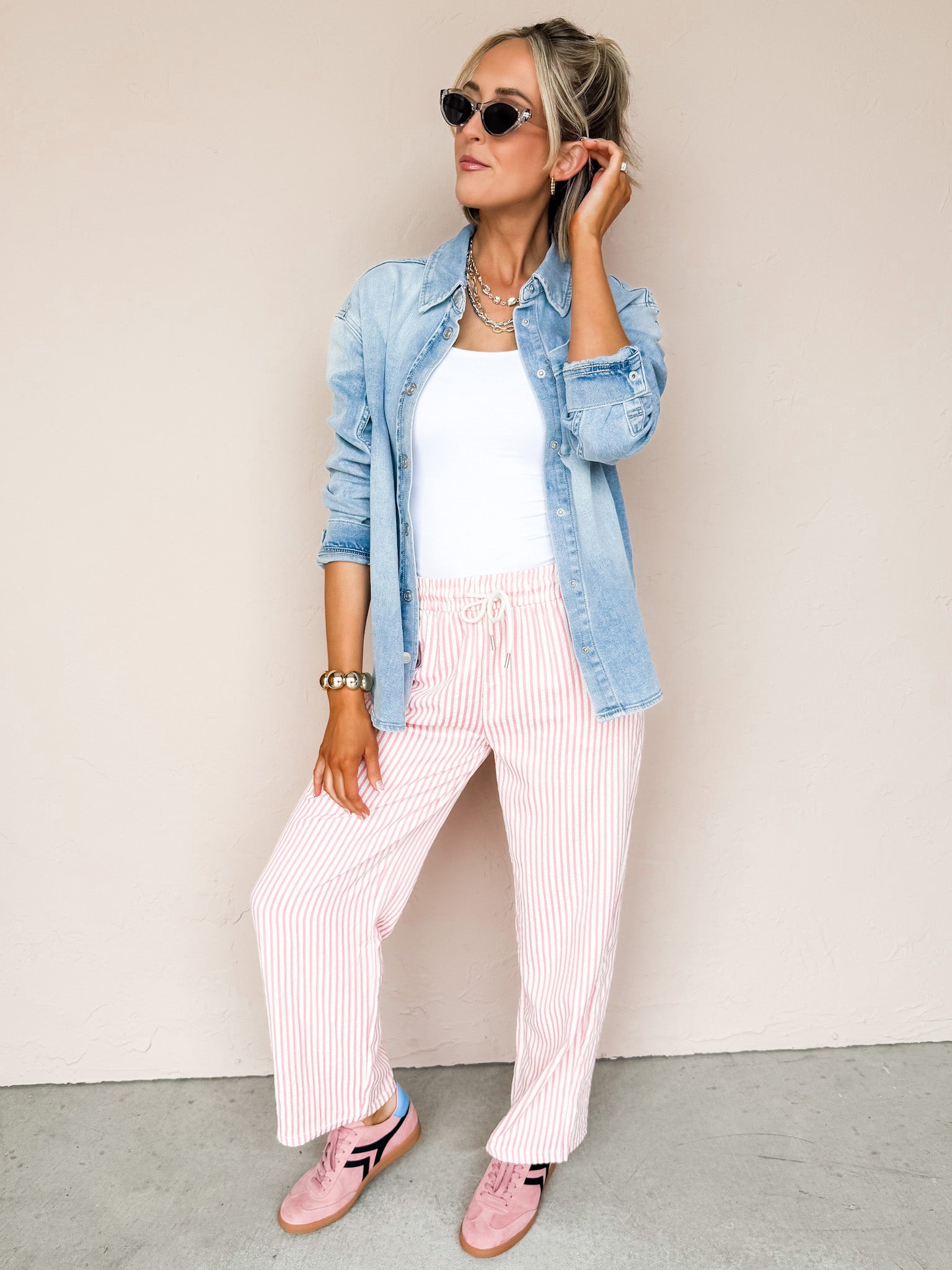 The Savannah Drawstring Pants-Pink