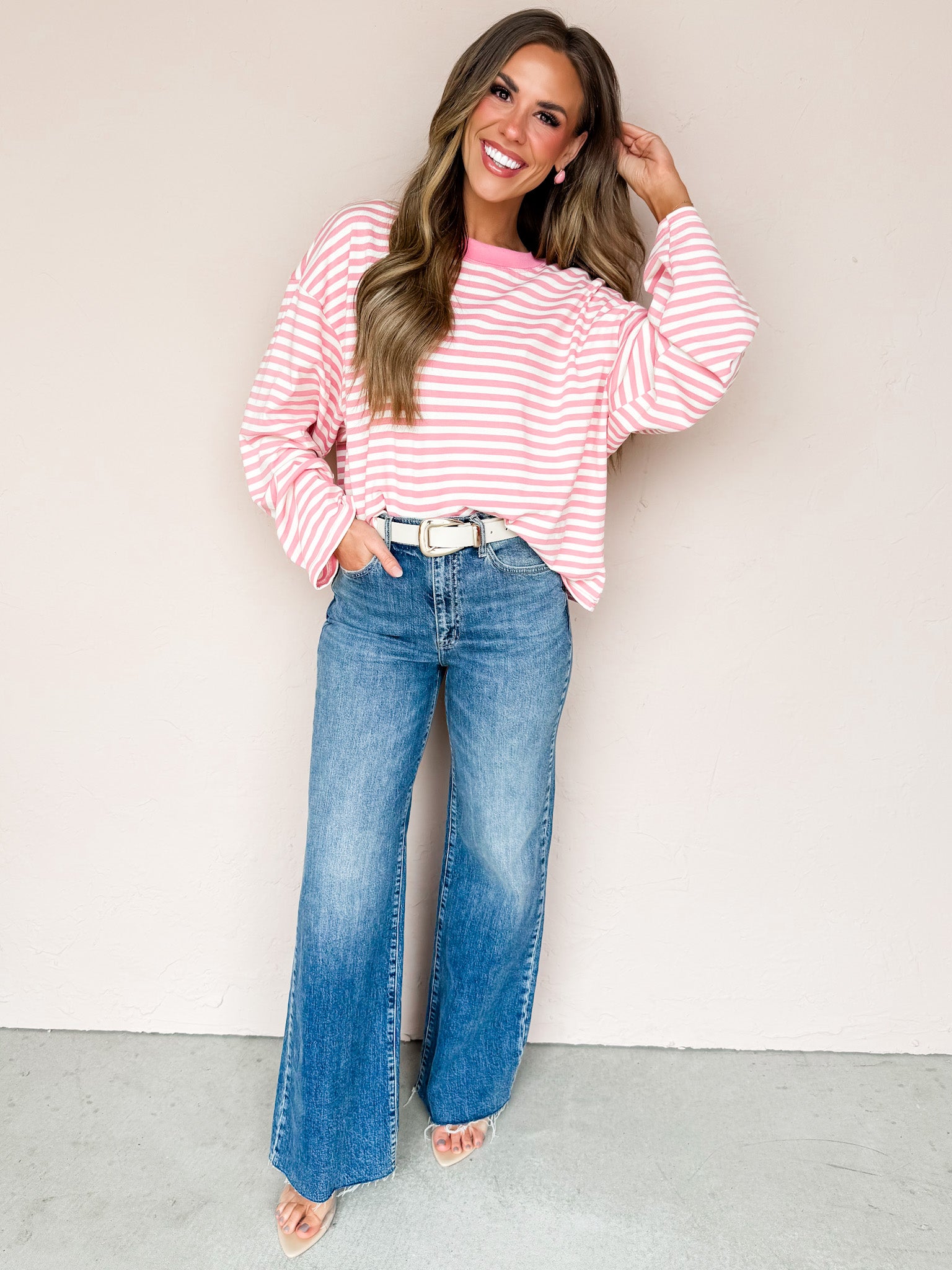 Brandi Oversized Striped Top
