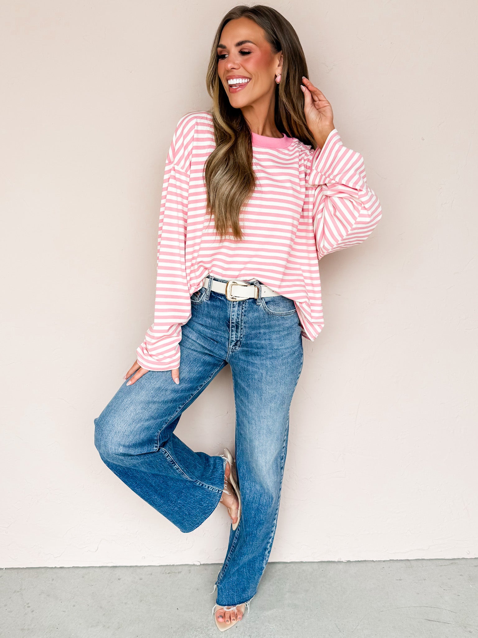 Brandi Oversized Striped Top
