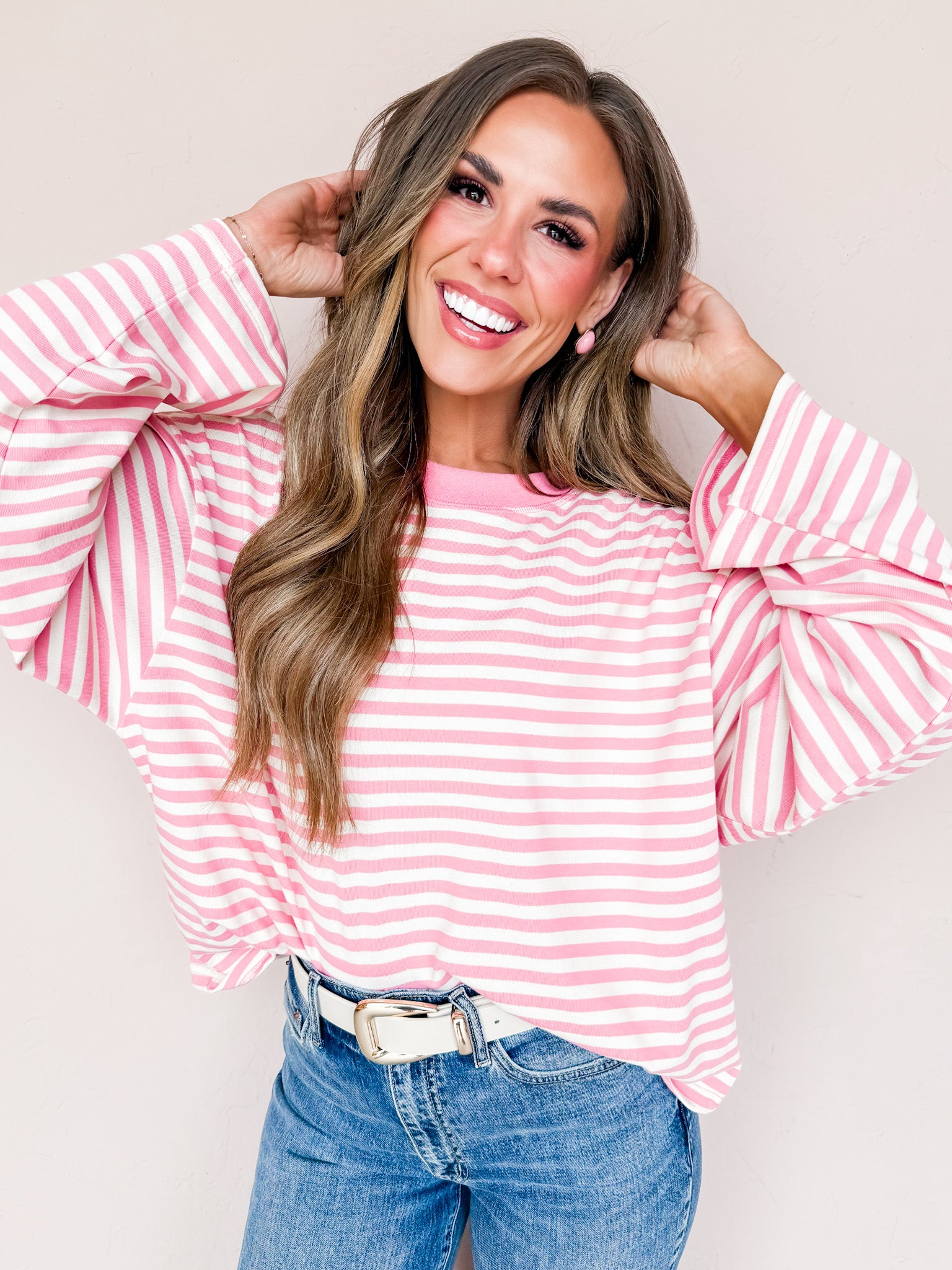 Brandi Oversized Striped Top