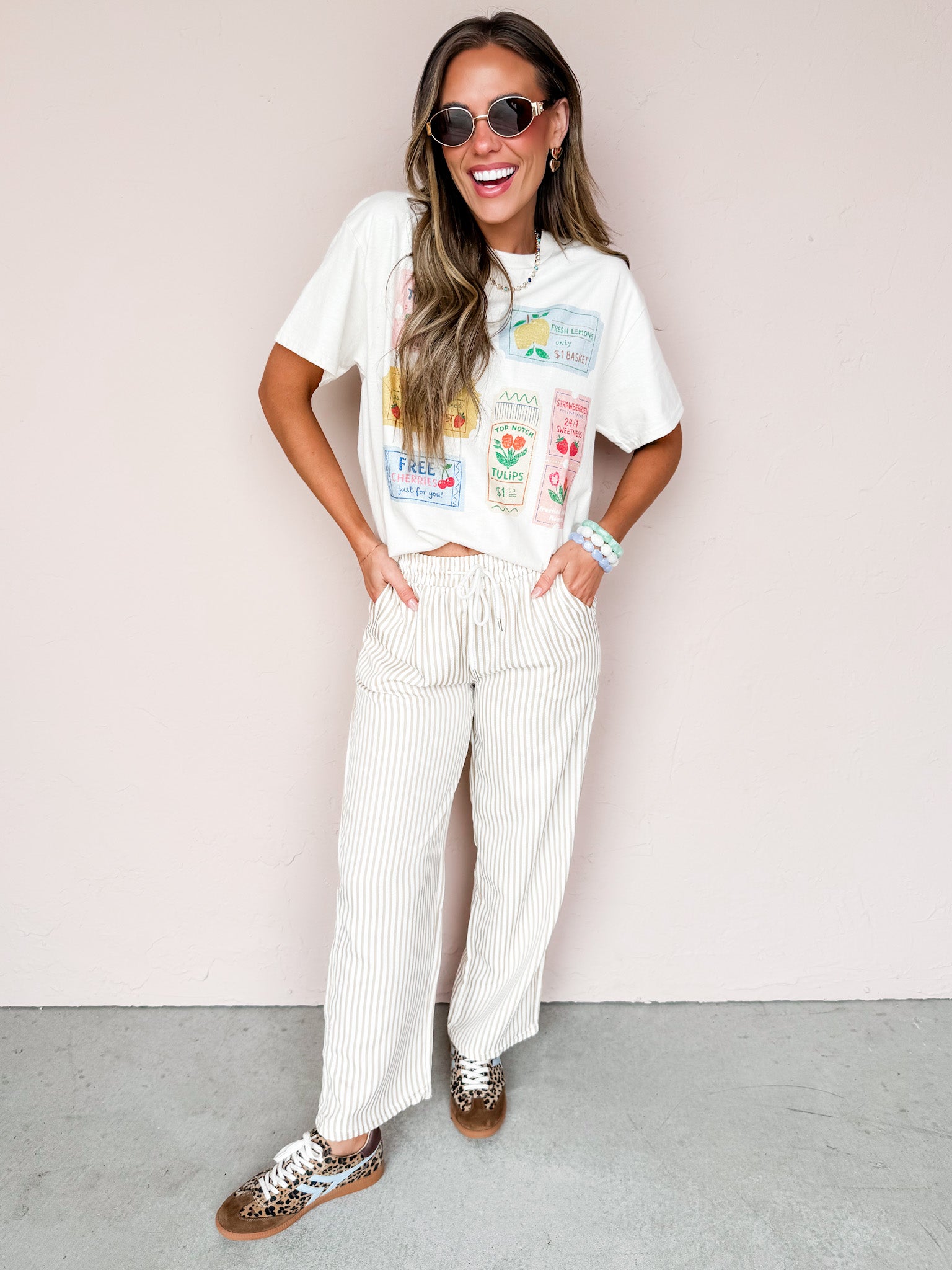 Farmers Market Tickets Oversized Graphic Tee