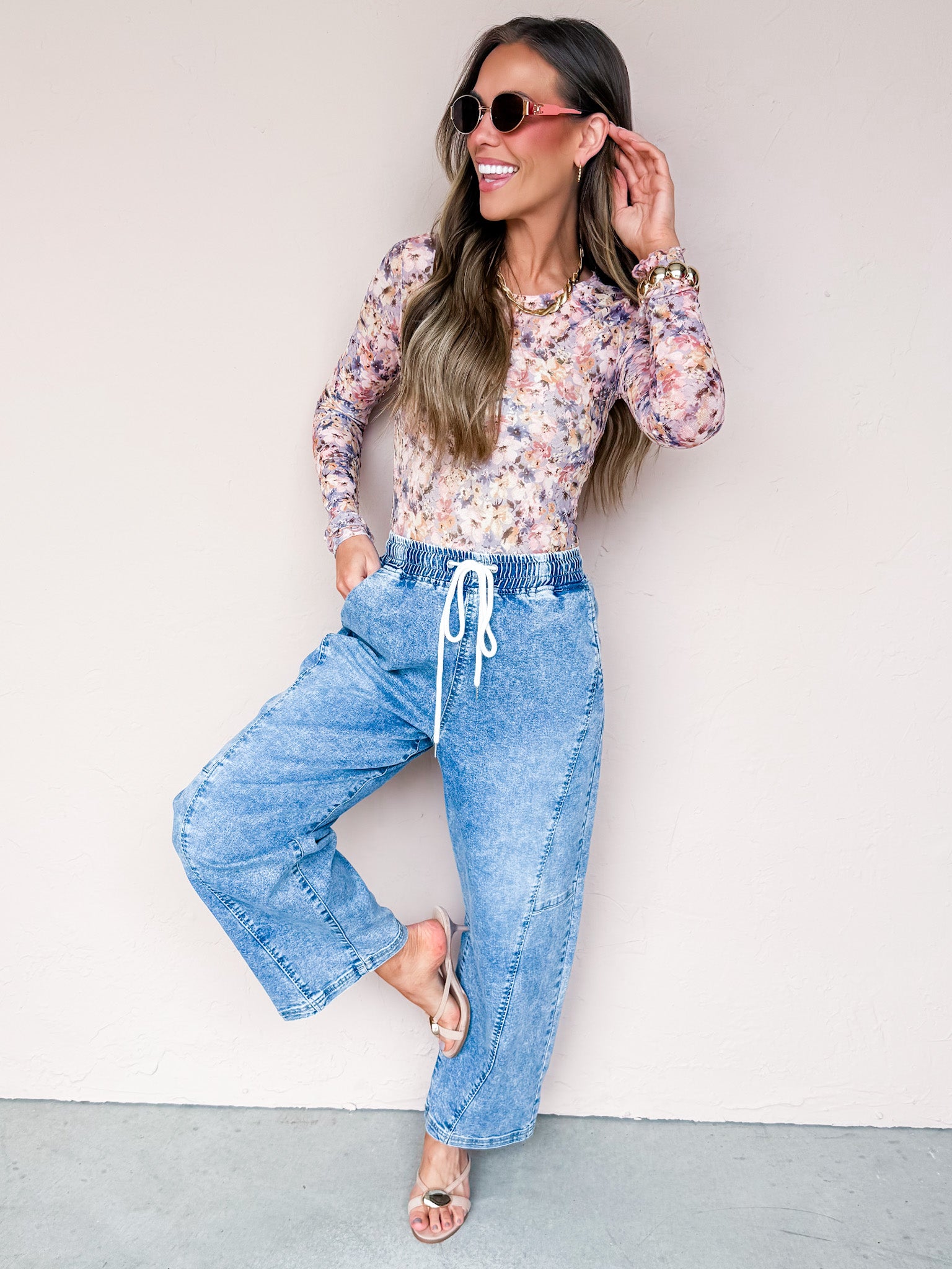 Kyla Floral Mesh Top