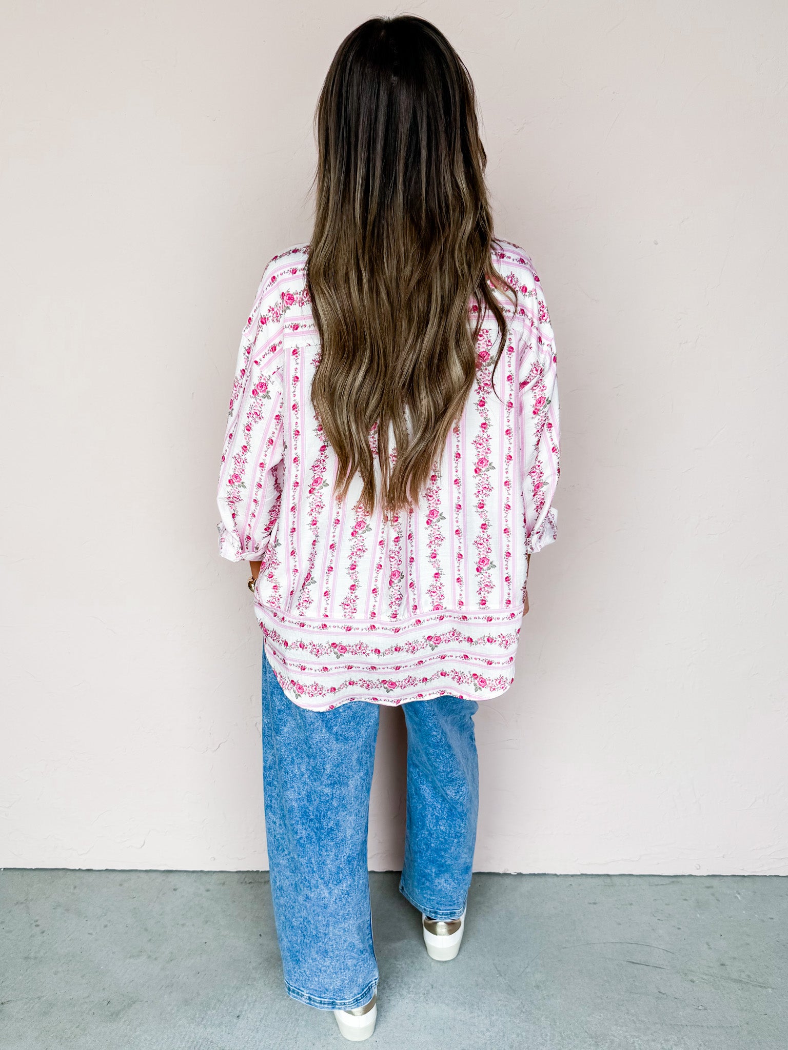 Lauren Floral Button Front Top