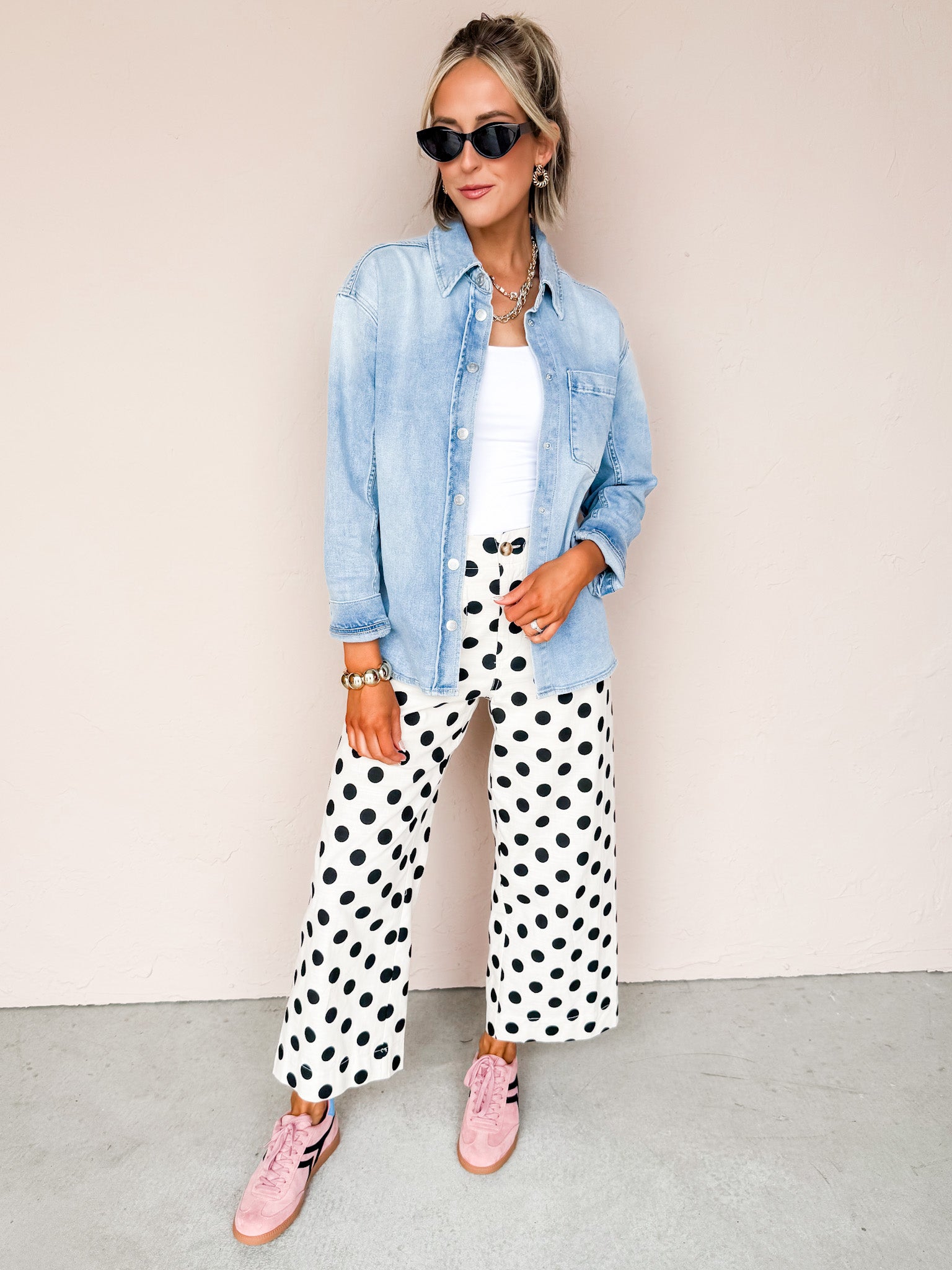Melissa Polka Dot Wide Leg Pants